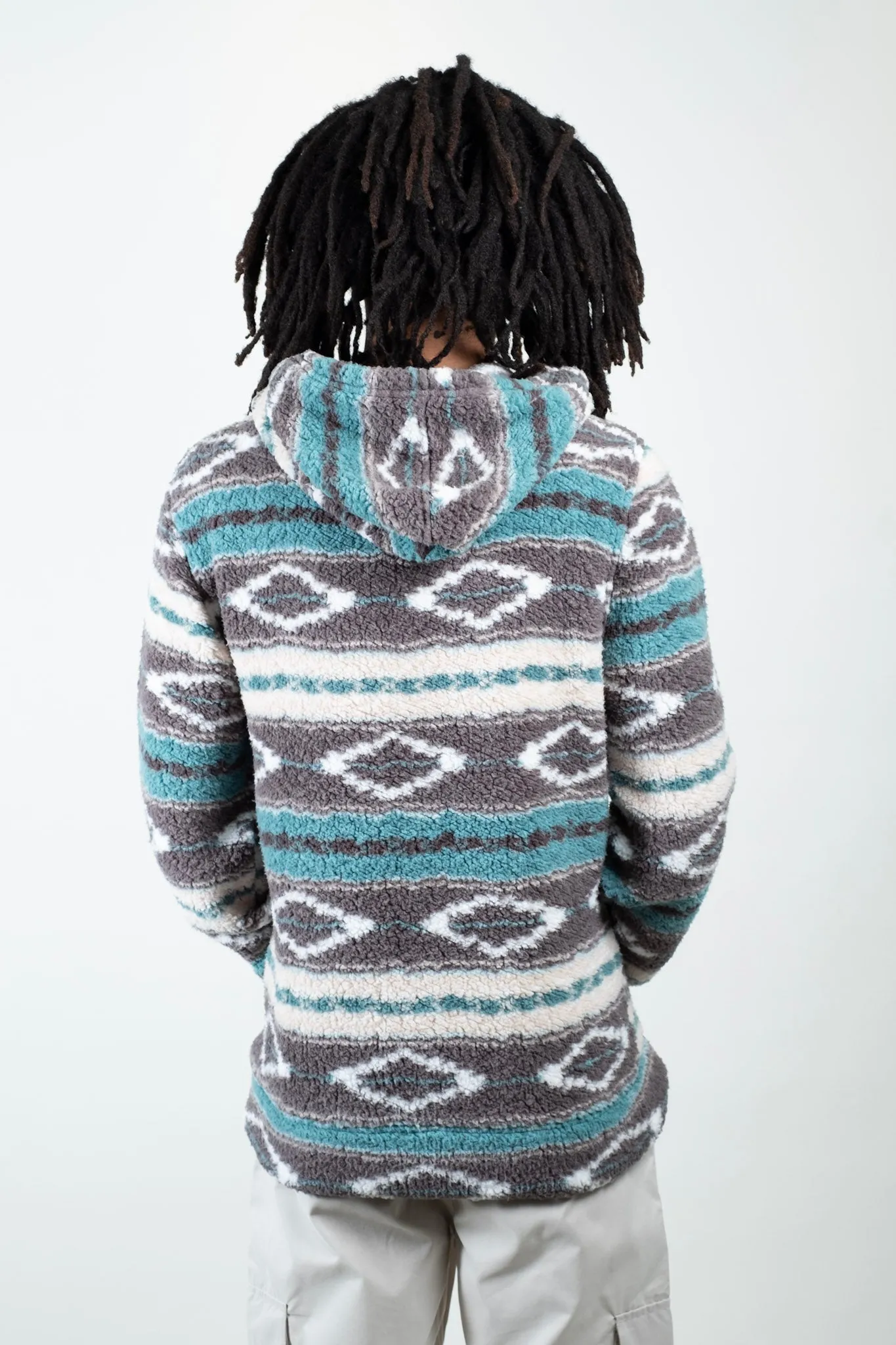 Baja Stripe Sherpa Hoodie sold by Brooklyn Cloth product image thumbnail 5