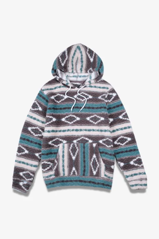 Baja Stripe Sherpa Hoodie sold by Brooklyn Cloth