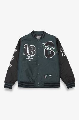 Hunter Green Goat Woven Bomber Jacket sold by Brooklyn Cloth