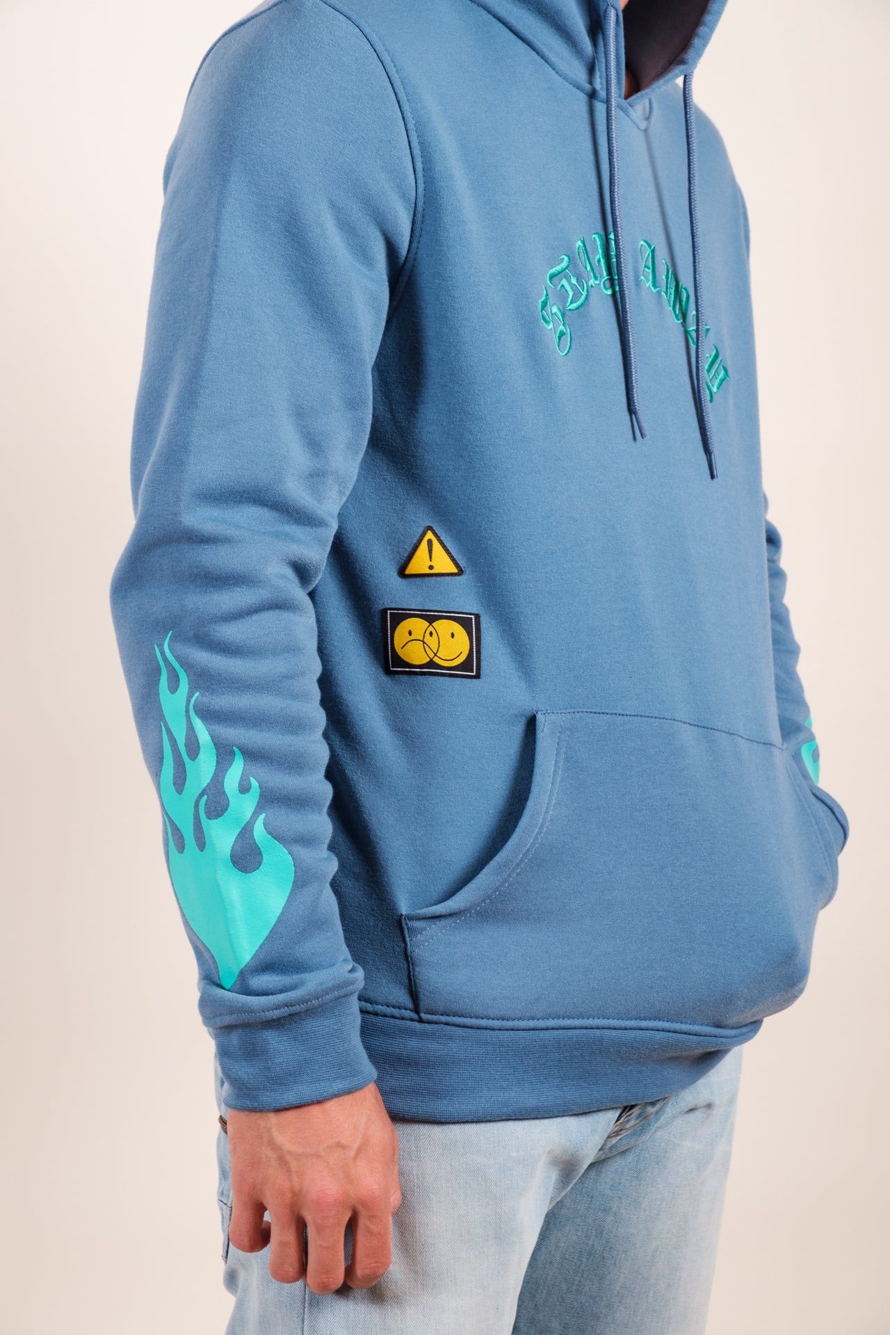 Medium Blue Vibes Fleece Hoodie sold by Brooklyn Cloth product image thumbnail 4