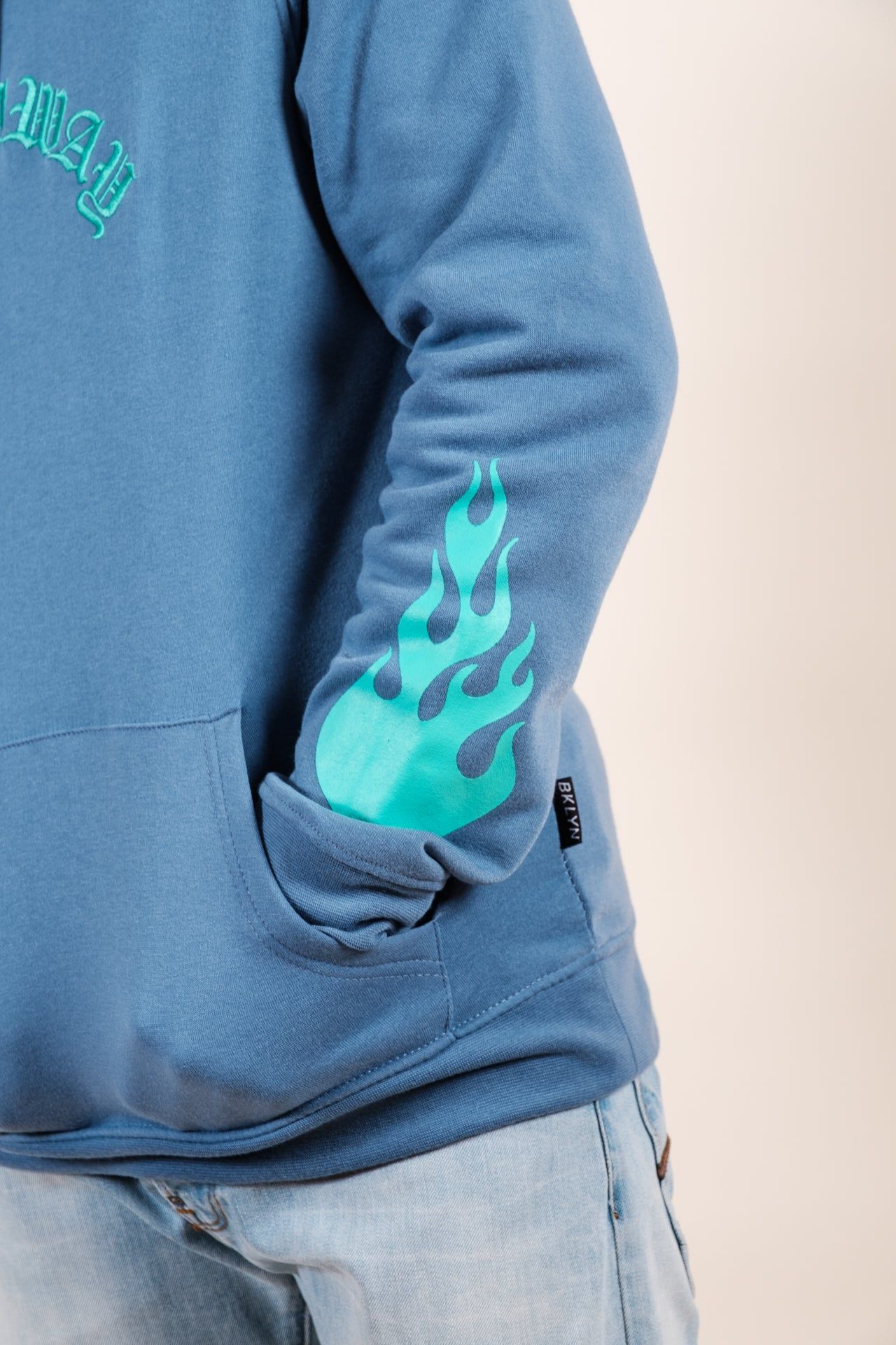 Medium Blue Vibes Fleece Hoodie sold by Brooklyn Cloth product image thumbnail 3