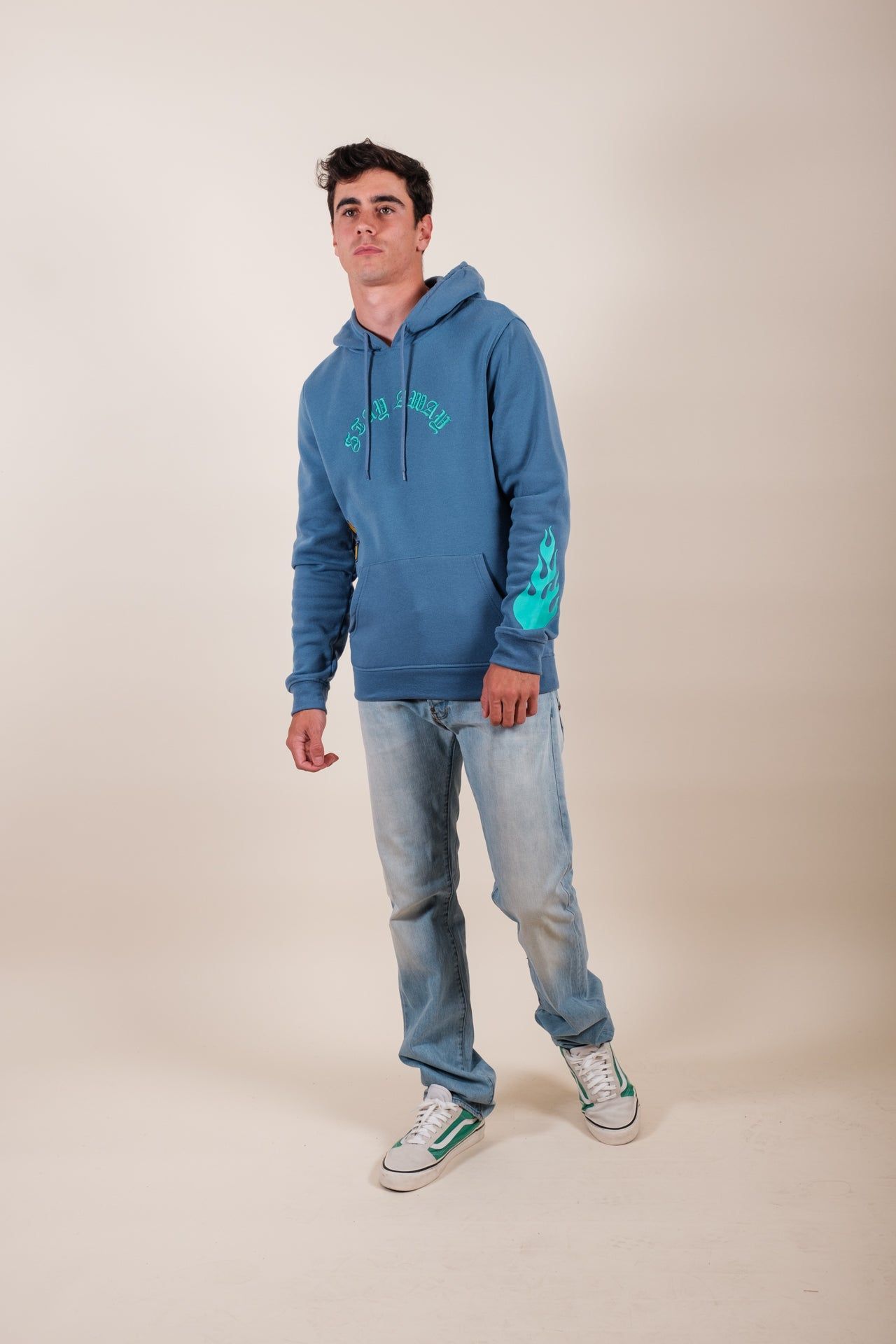 Medium Blue Vibes Fleece Hoodie sold by Brooklyn Cloth product image thumbnail 2