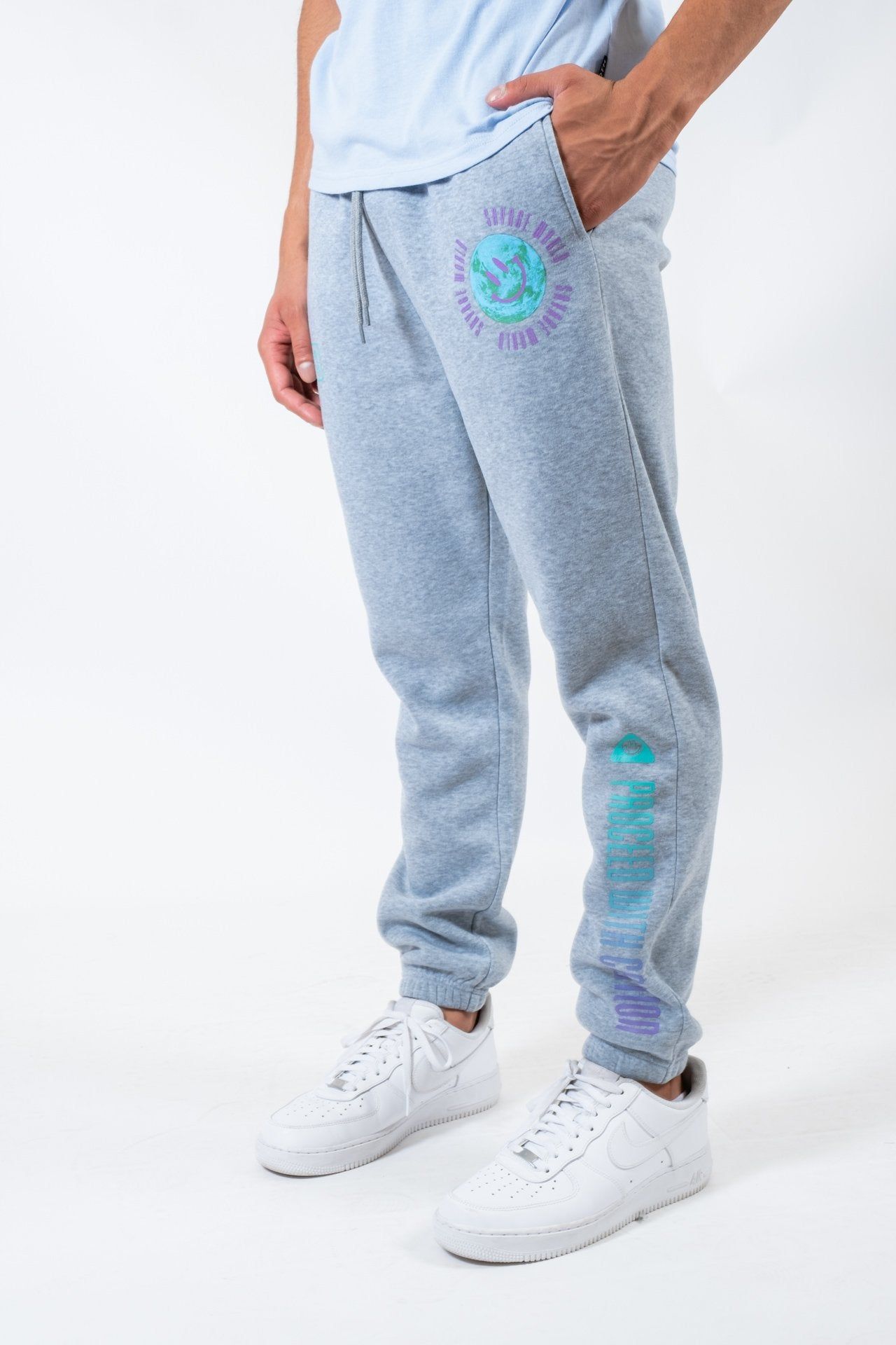 Heather Grey Gradient Print Sweatpants sold by Brooklyn Cloth product image thumbnail 2