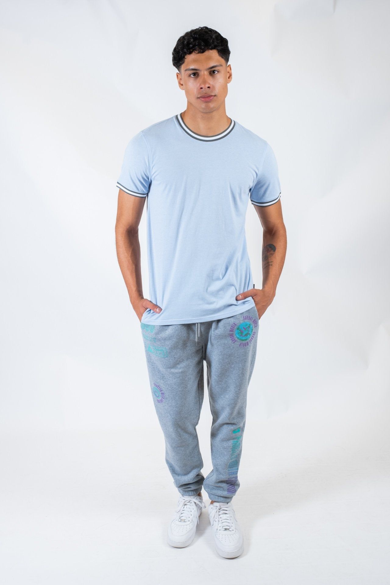 Heather Grey Gradient Print Sweatpants sold by Brooklyn Cloth product image thumbnail 3