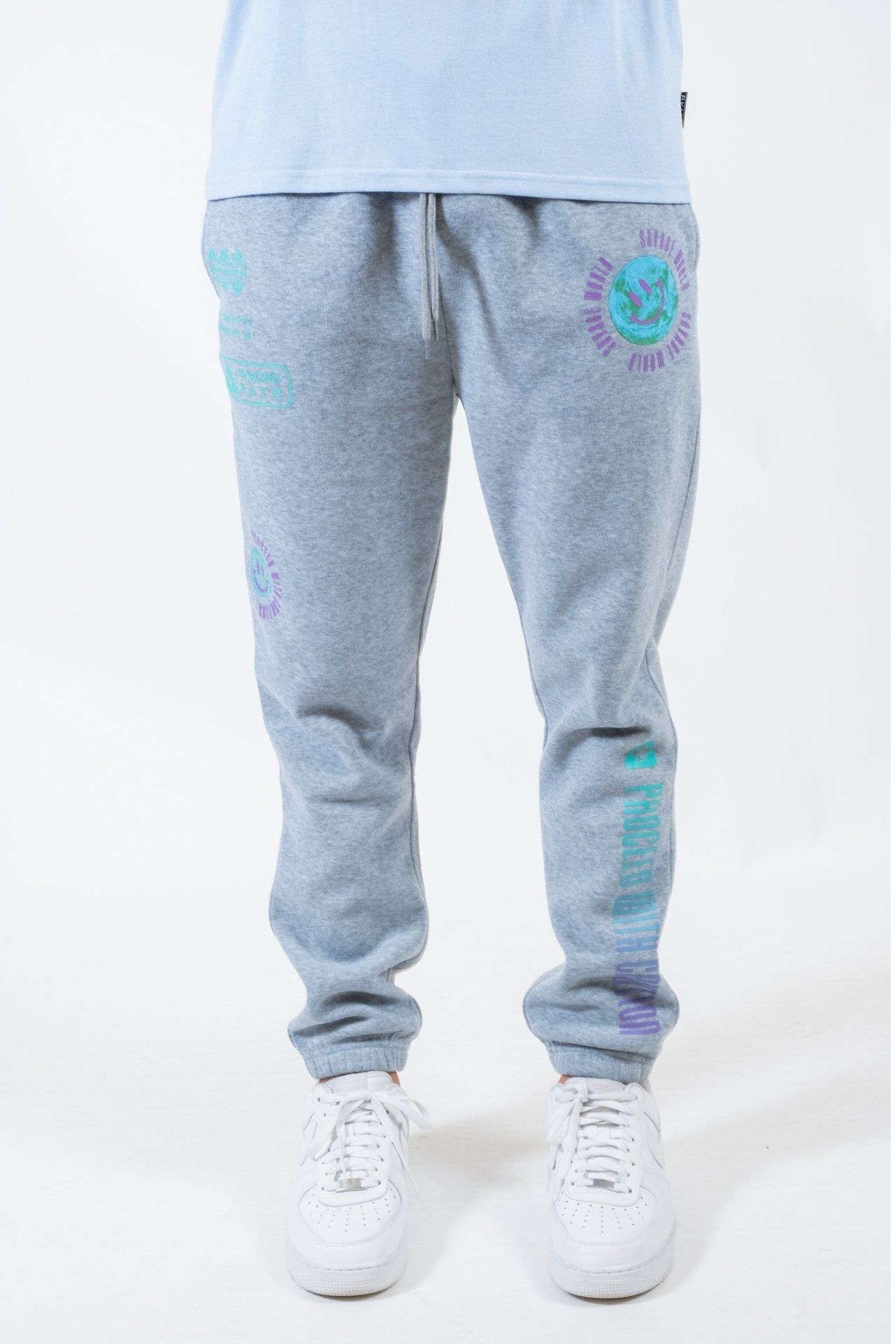 Heather Grey Gradient Print Sweatpants sold by Brooklyn Cloth