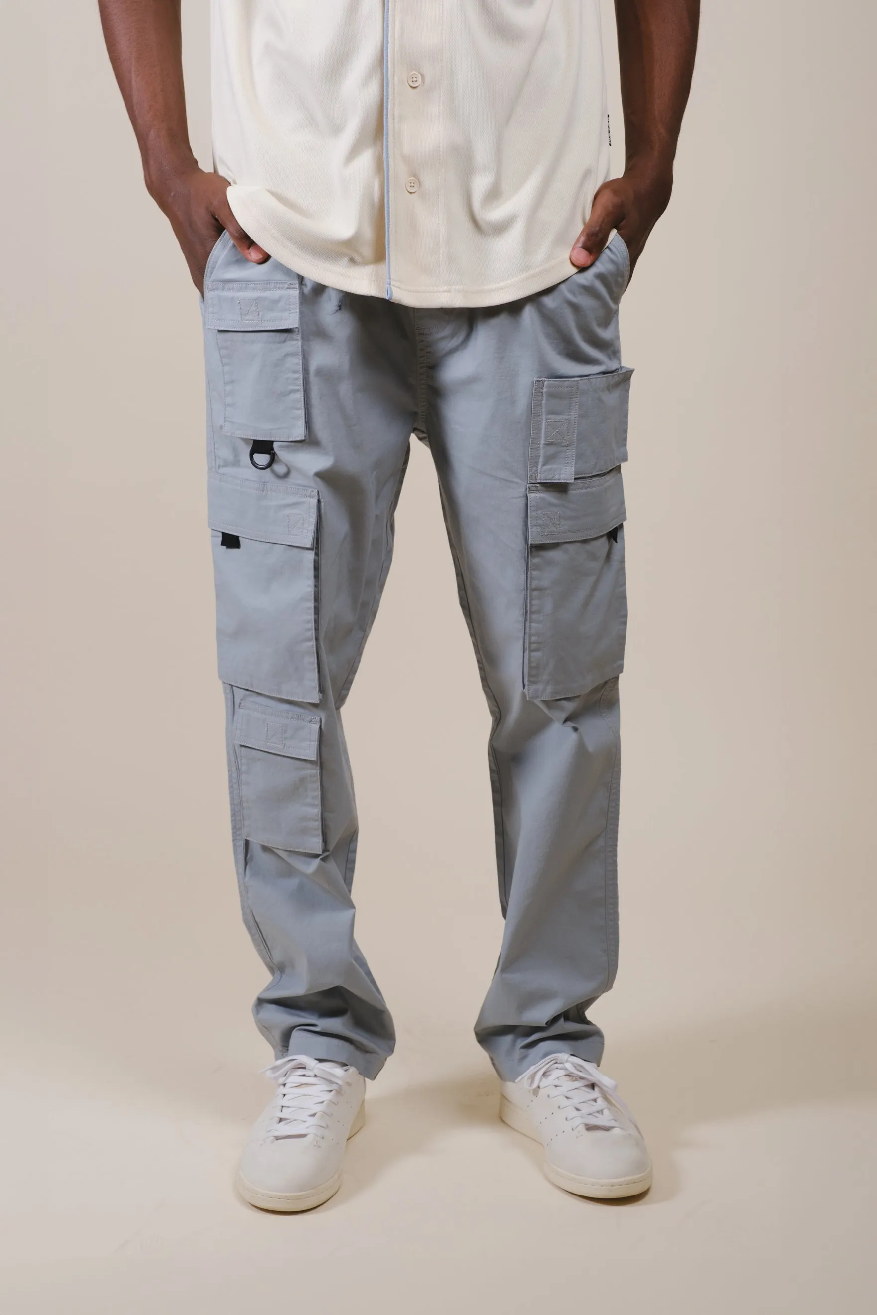 Multi Pocket Poplin Cargo Pant sold by Brooklyn Cloth