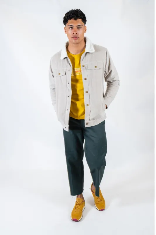 Sherpa Lined Corduroy Trucker Jacket sold by Brooklyn Cloth
