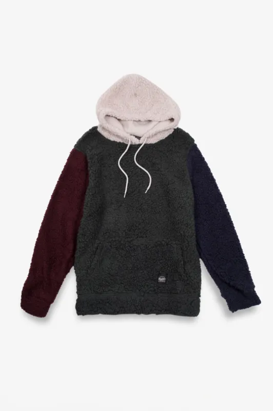 Color Block Sherpa Hoodie sold by Brooklyn Cloth