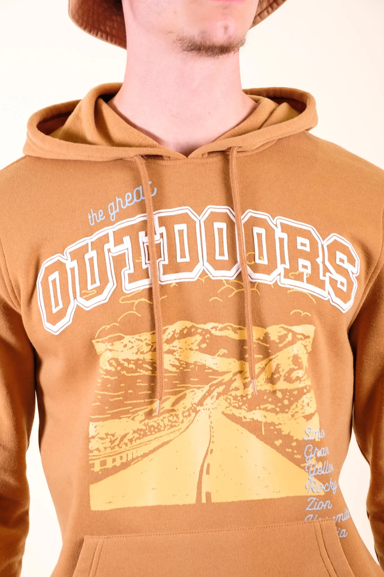 Tobacco The Great Outdoors Fleece Hoodie sold by Brooklyn Cloth product image thumbnail 3