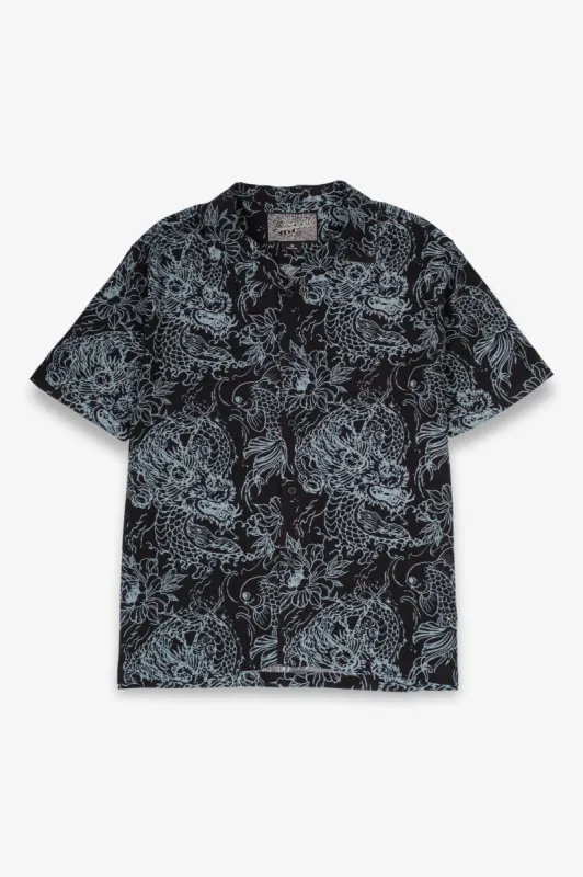 Koi Dragons Rayon Shirt sold by Brooklyn Cloth