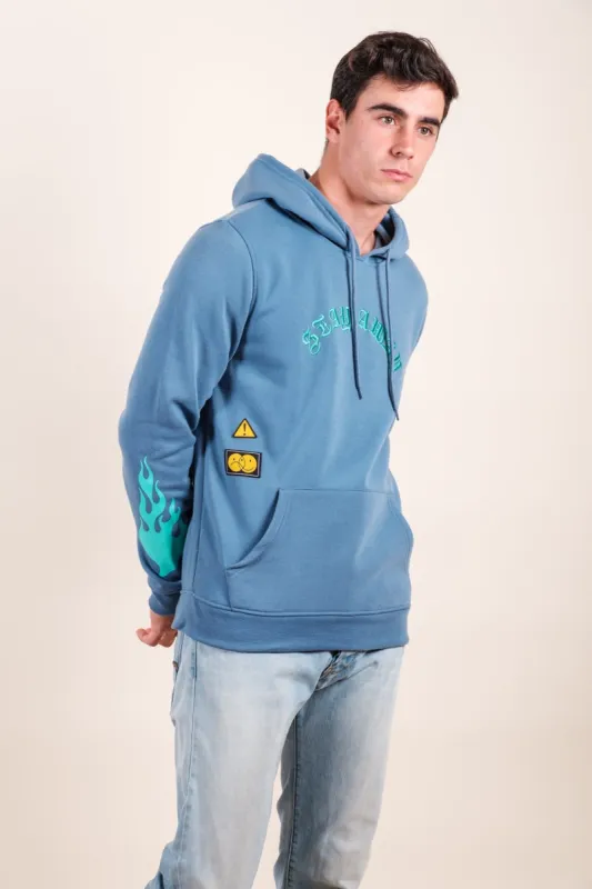 Medium Blue Vibes Fleece Hoodie sold by Brooklyn Cloth