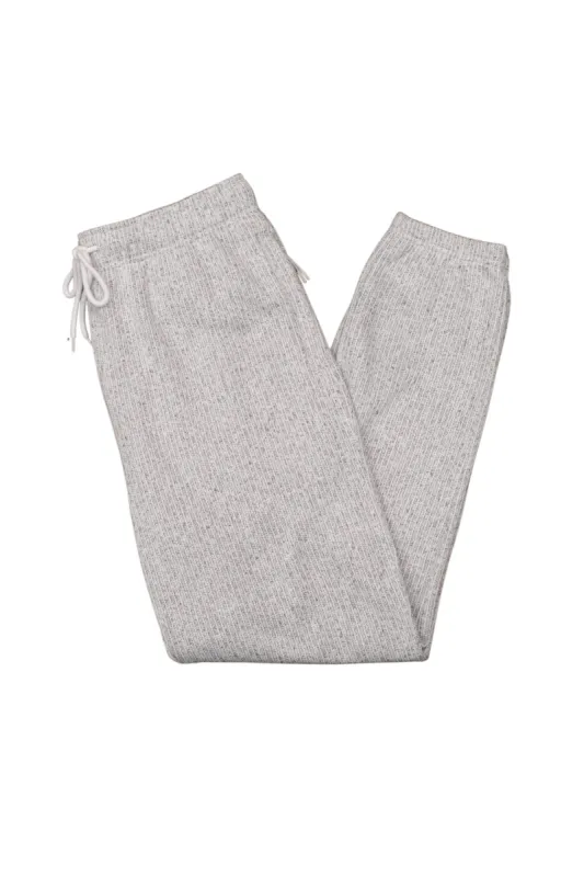White Yarn Dye Stripe Cozy Sweatpants sold by Brooklyn Cloth