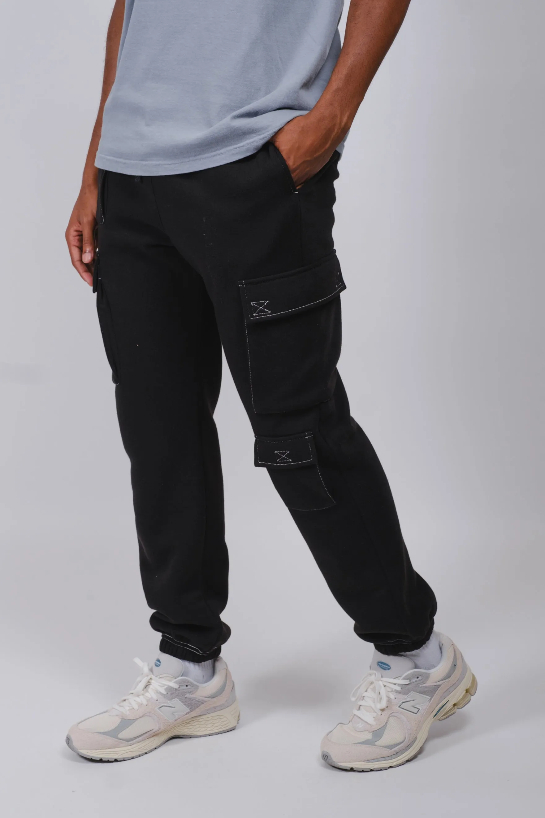 Contrast Stitch Cargo Sweatpant sold by Brooklyn Cloth product image thumbnail 2