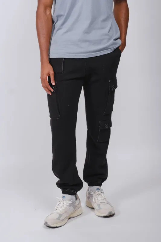 Contrast Stitch Cargo Sweatpant sold by Brooklyn Cloth