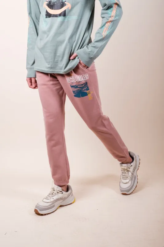 The Great Outdoors Dusty Rose Fleece Sweat sold by Brooklyn Cloth