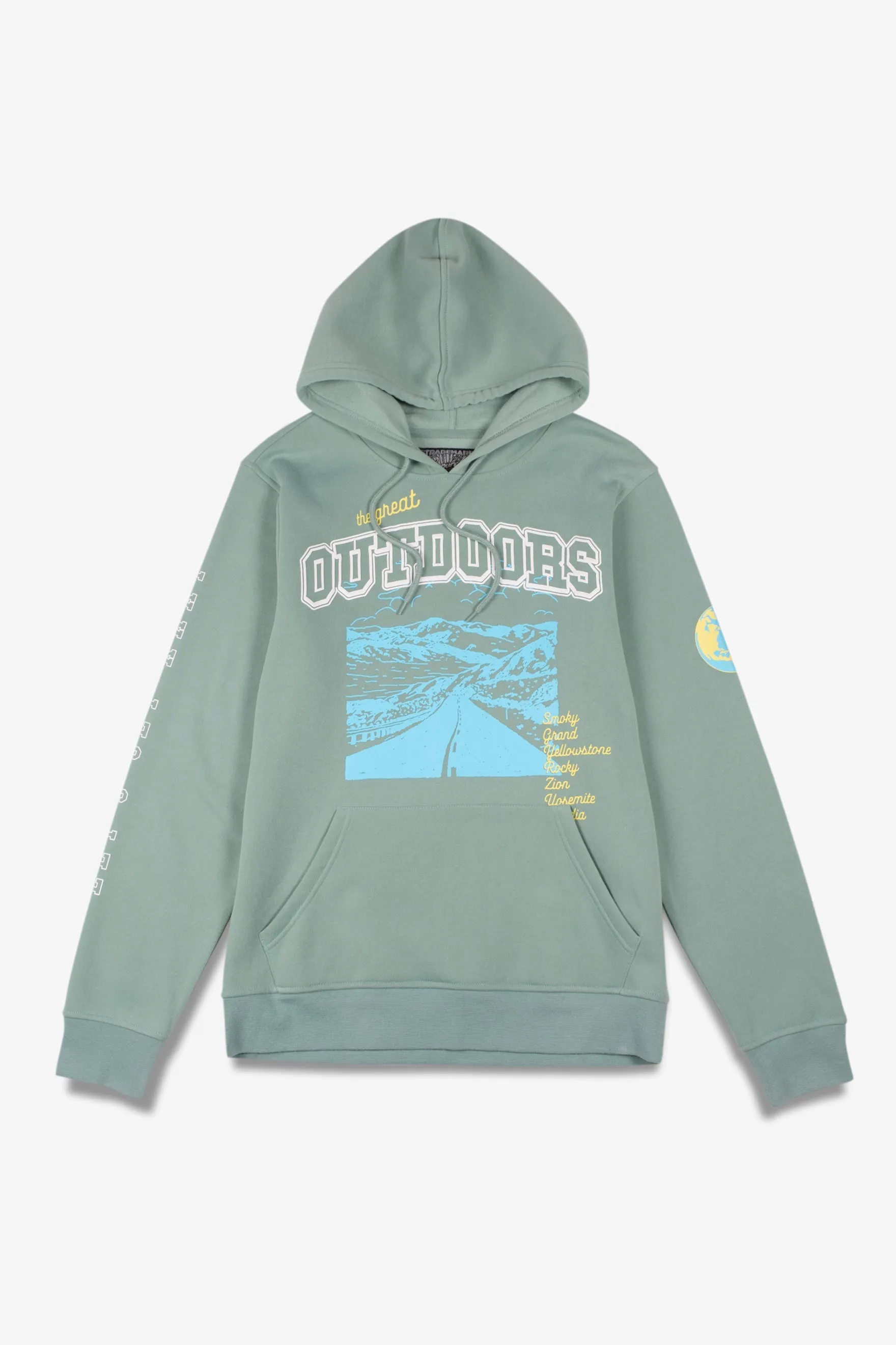 Soft Moss The Great Outdoors Fleece Hoodie sold by Brooklyn Cloth