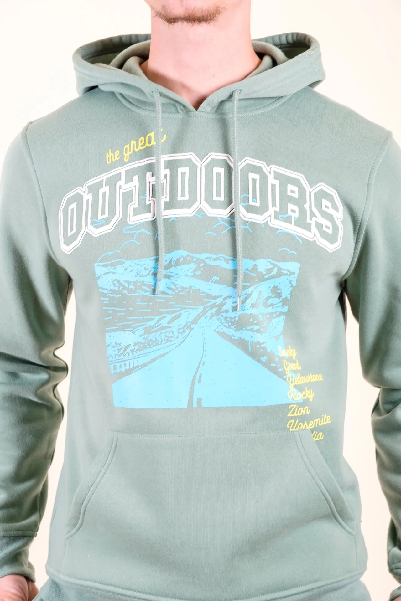 Soft Moss The Great Outdoors Fleece Hoodie sold by Brooklyn Cloth product image thumbnail 5