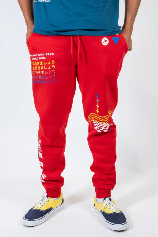 Red Departure Trip Jogger sold by Brooklyn Cloth