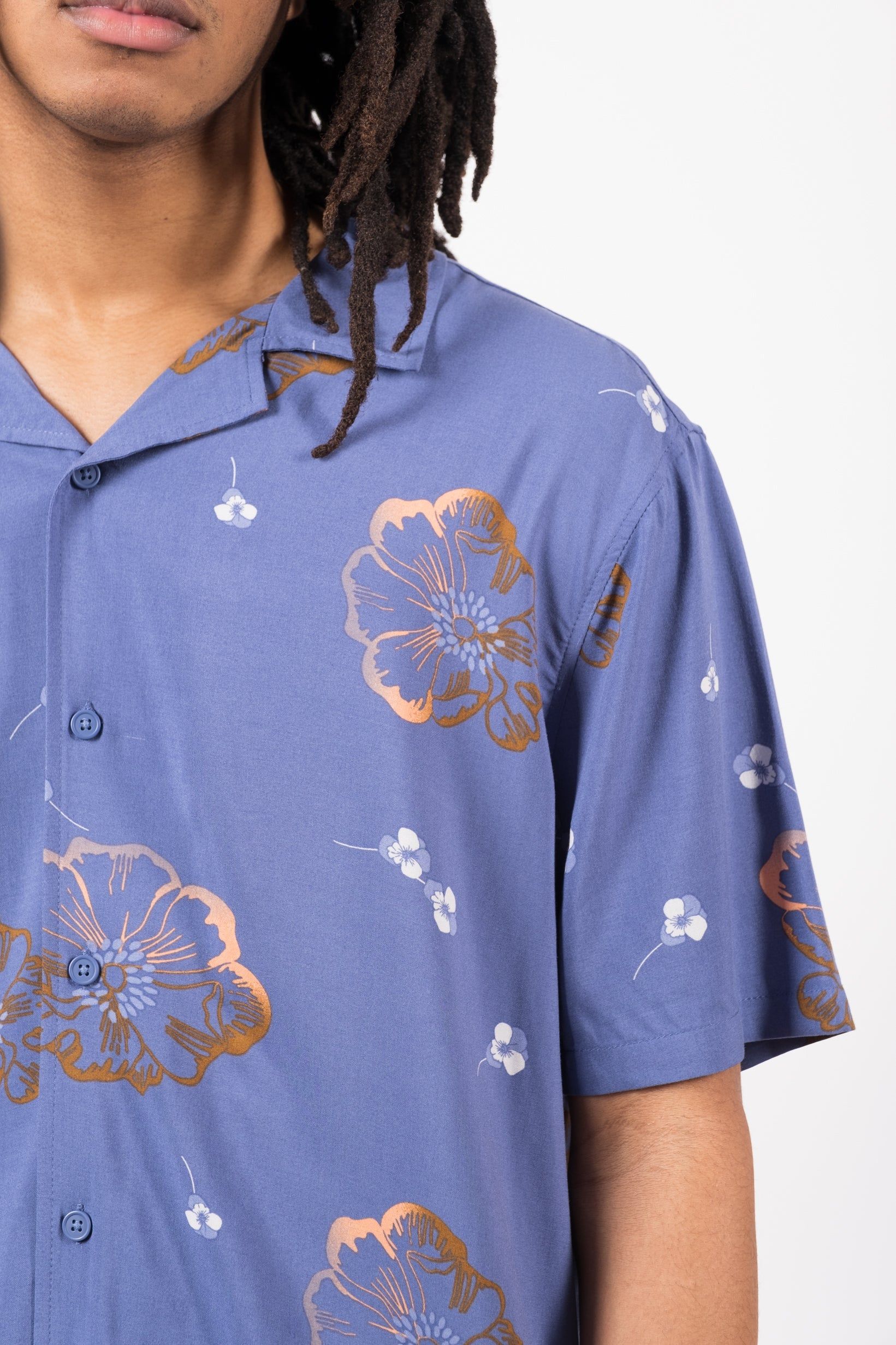 Floating Flowers Rayon Shirt sold by Brooklyn Cloth product image thumbnail 4