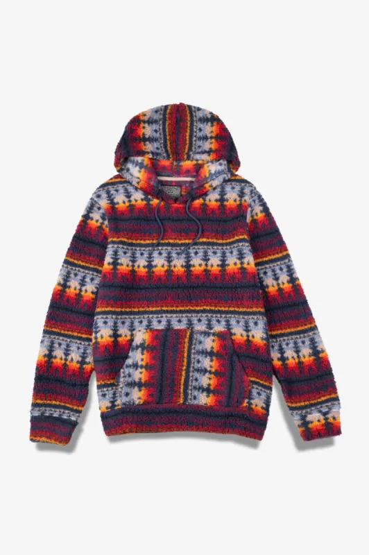 Outdoor Stripe Sherpa Hoodie sold by Brooklyn Cloth