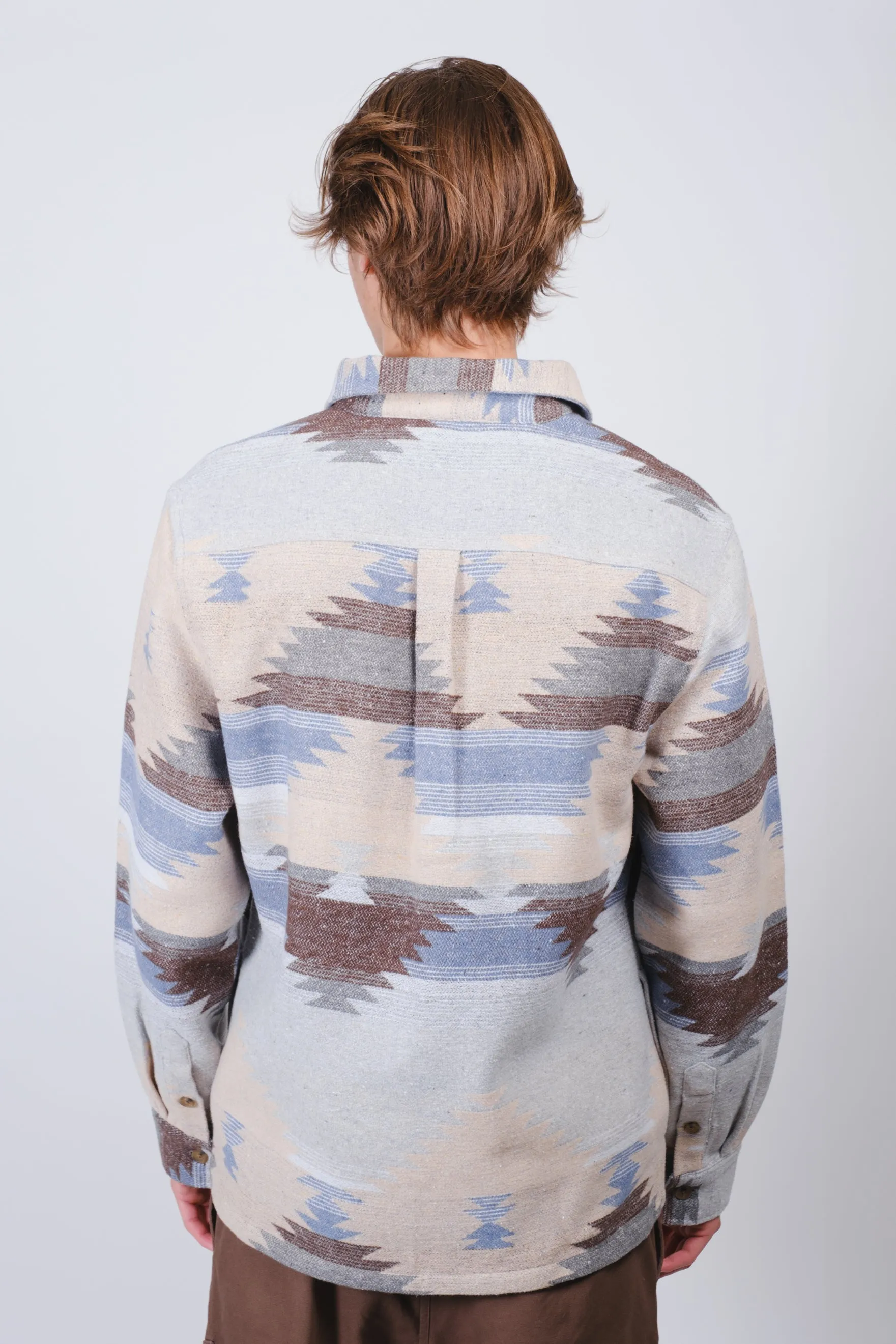 Boxy Exploded Aztec Jacquard Shacket sold by Brooklyn Cloth product image thumbnail 4