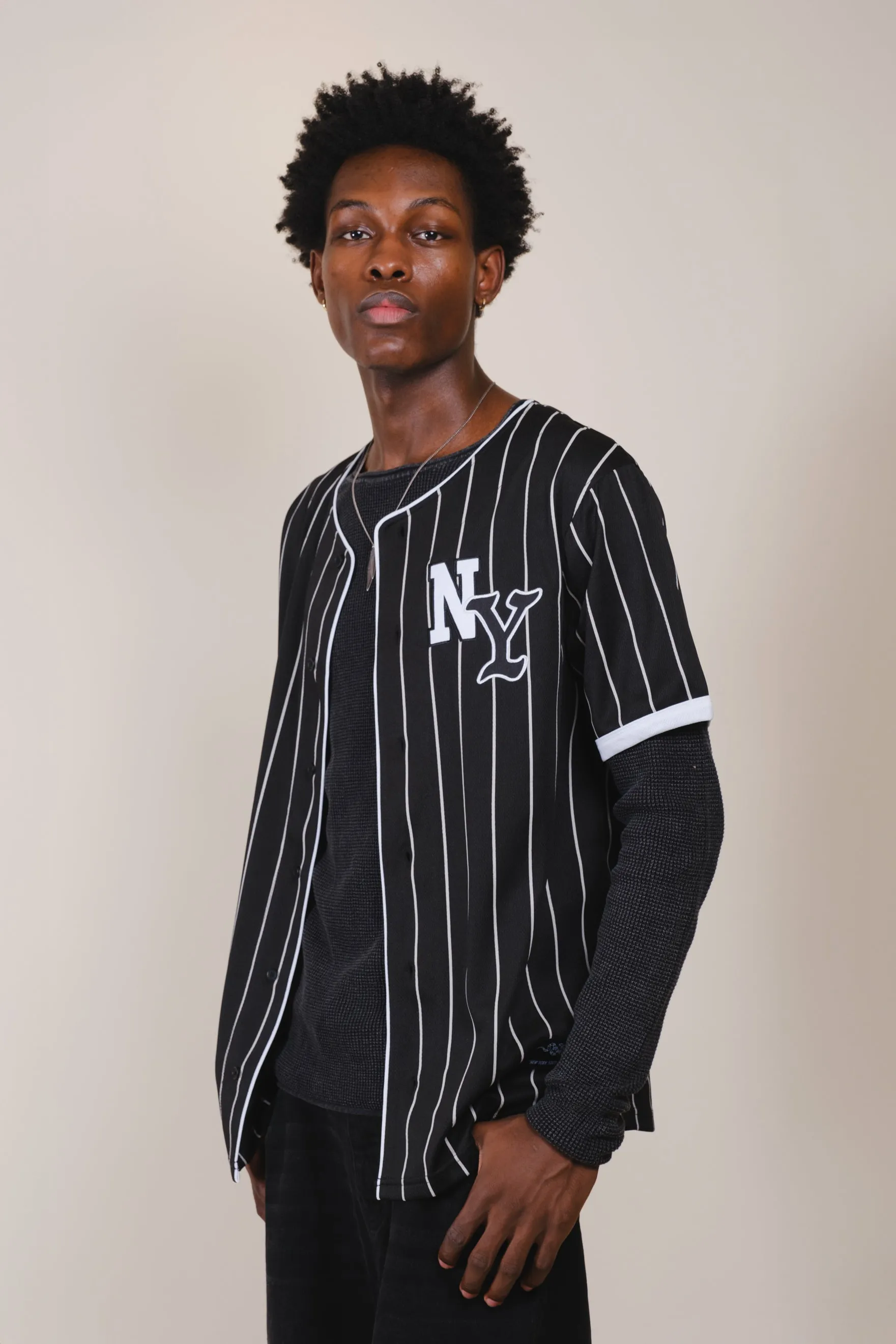 NY Pinstripe Baseball Jersey sold by Brooklyn Cloth product image thumbnail 3