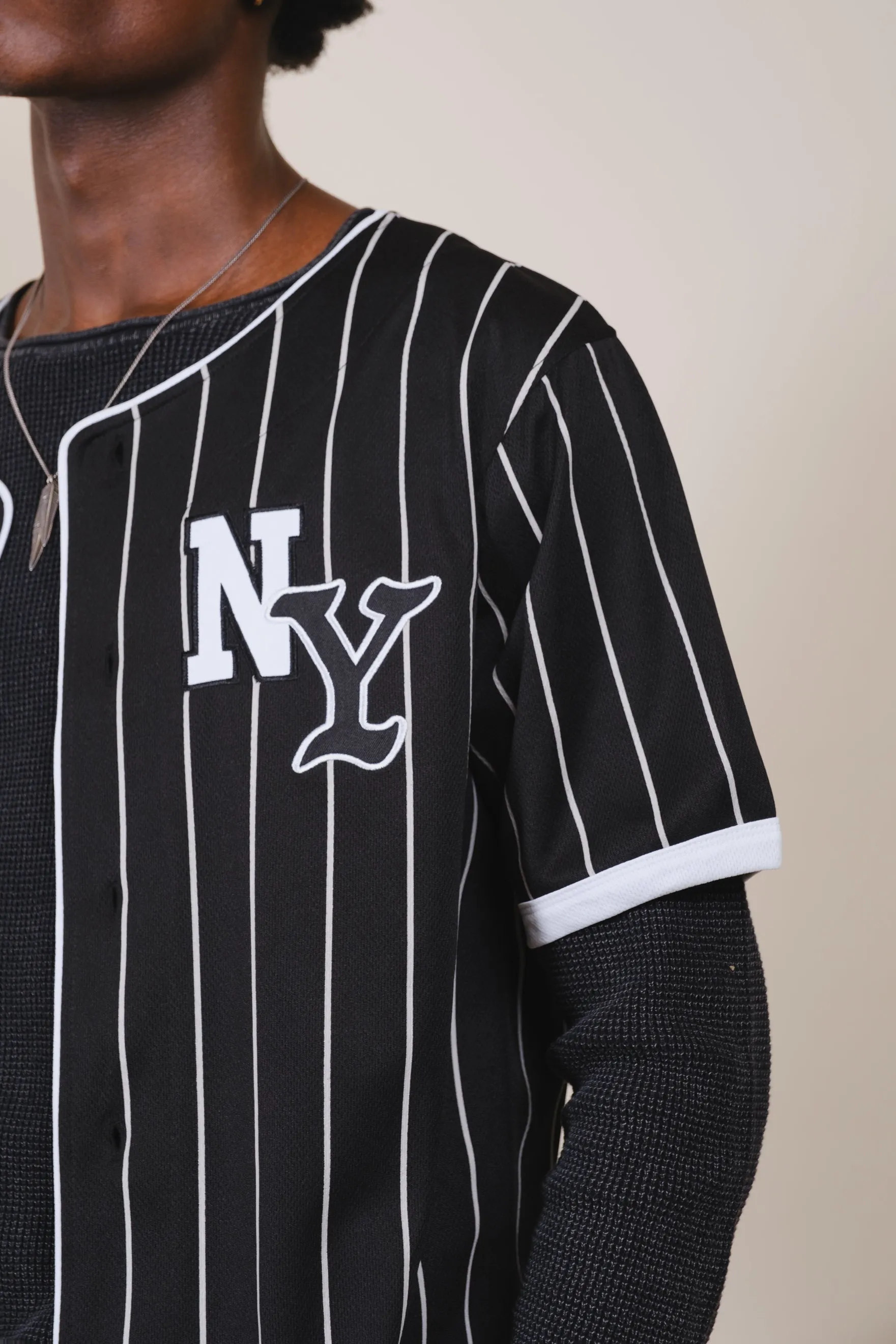 NY Pinstripe Baseball Jersey sold by Brooklyn Cloth product image thumbnail 2
