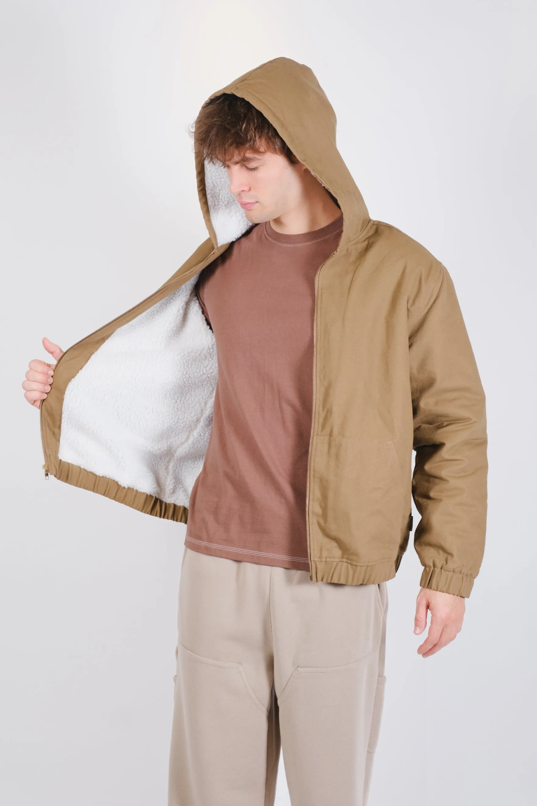 Sherpa Lined Hooded Canvas Jacket sold by Brooklyn Cloth product image thumbnail 3