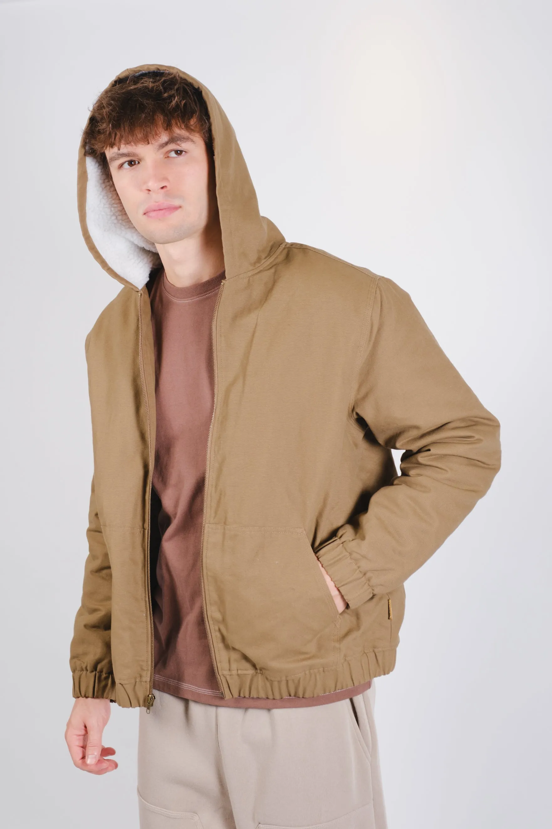 Sherpa Lined Hooded Canvas Jacket sold by Brooklyn Cloth product image thumbnail 2