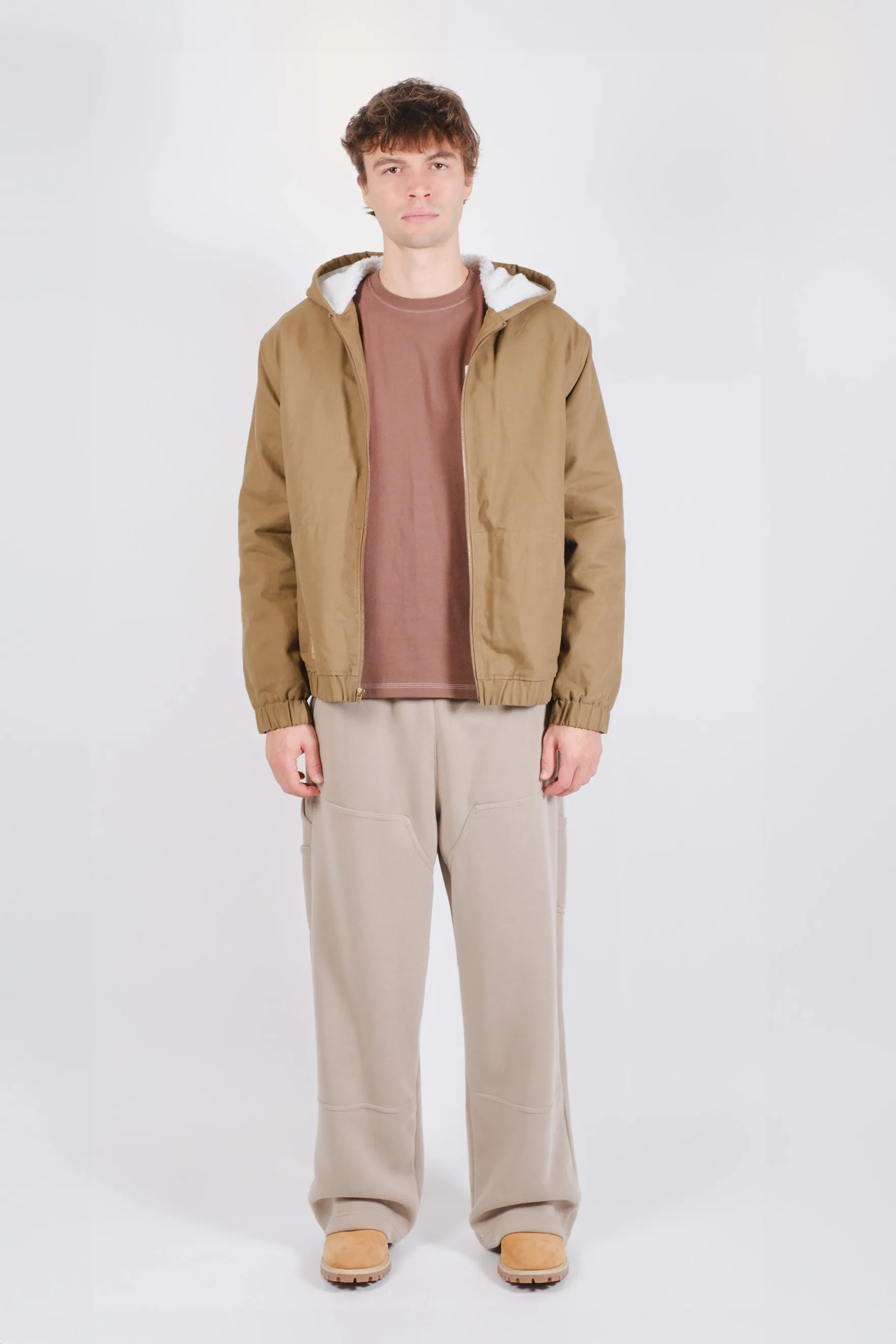 Sherpa Lined Hooded Canvas Jacket sold by Brooklyn Cloth product image thumbnail 5