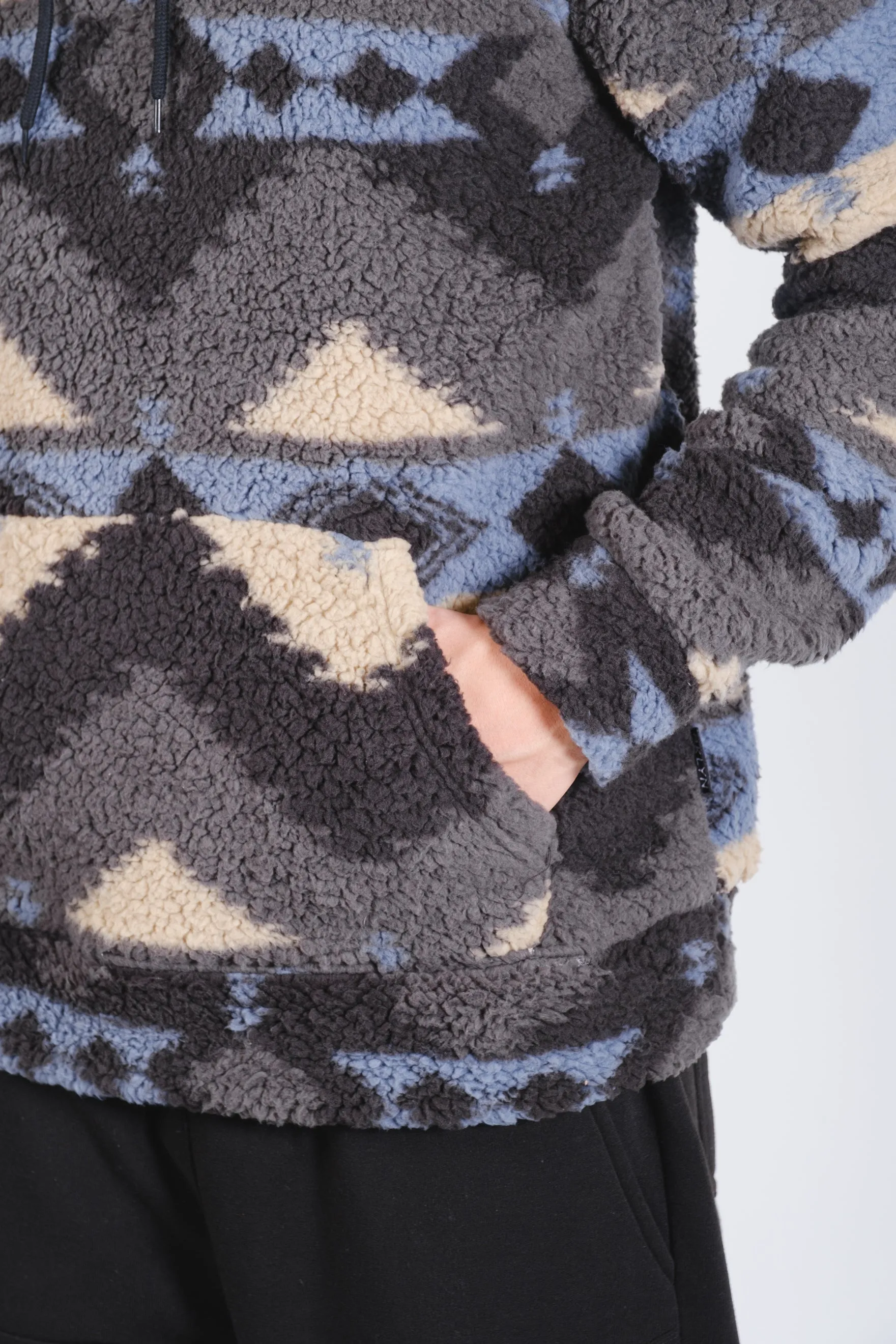 Native Stamp Sherpa Hoodie sold by Brooklyn Cloth product image thumbnail 3