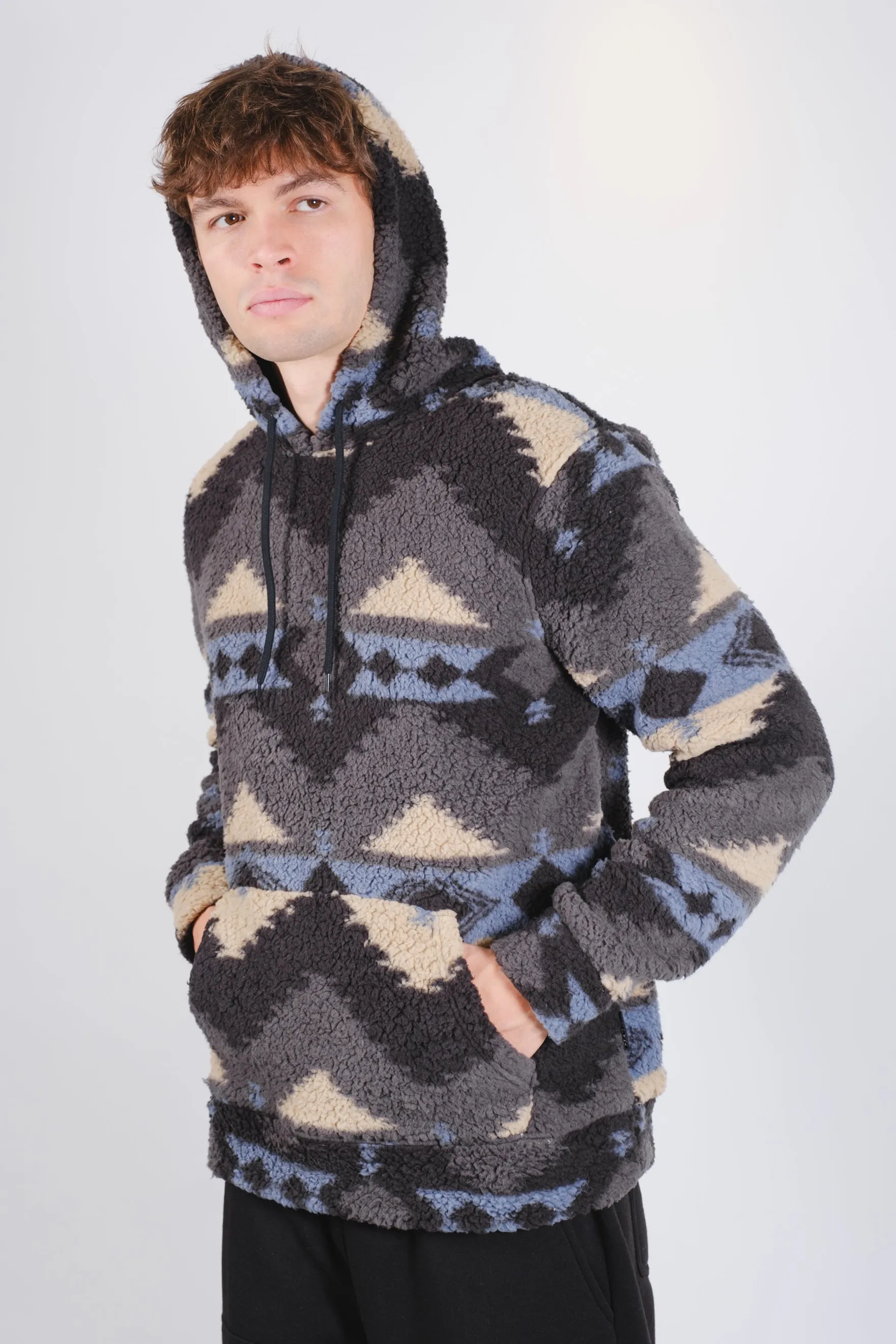 Native Stamp Sherpa Hoodie sold by Brooklyn Cloth product image thumbnail 2