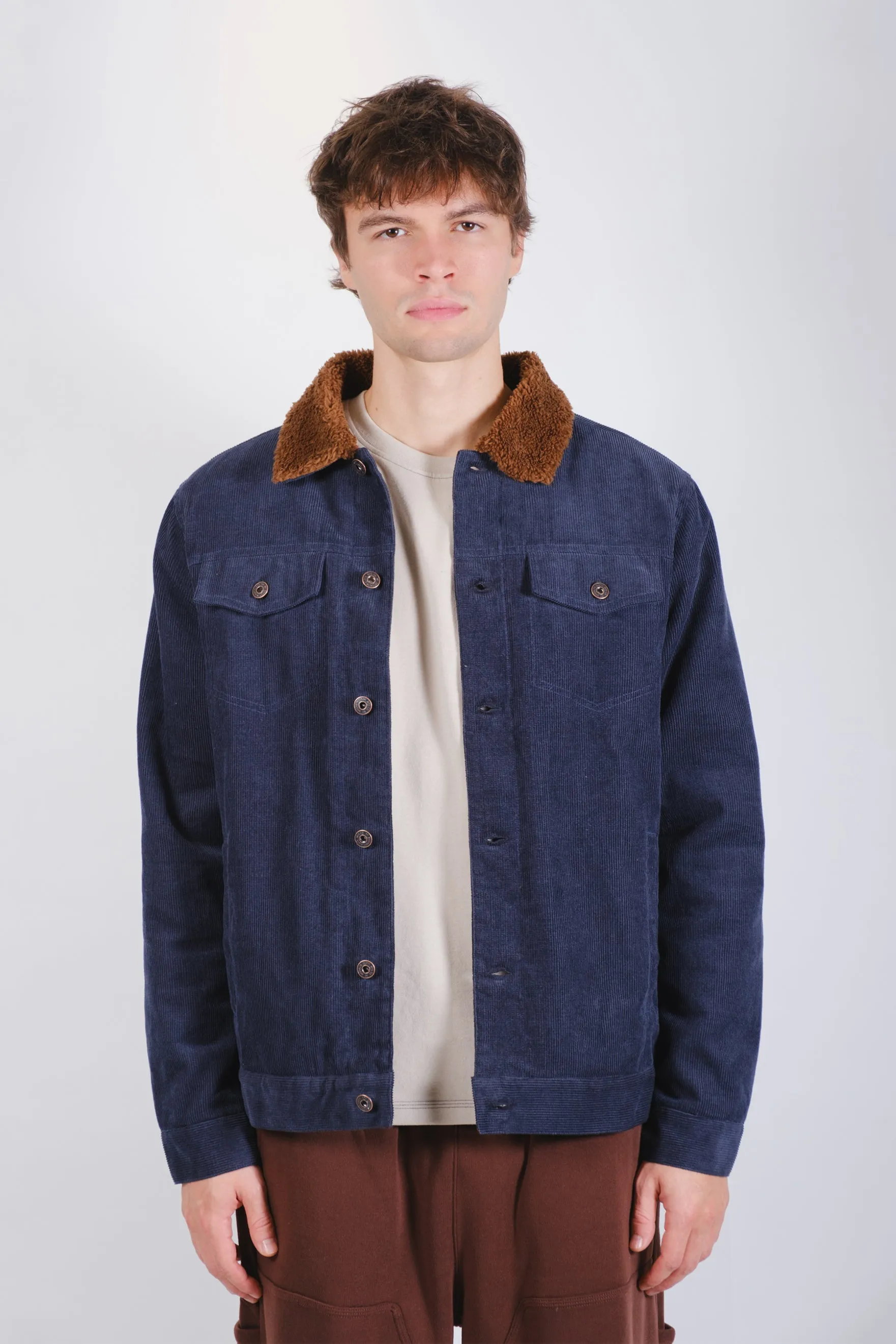 Sherpa Lined Cord Trucker sold by Brooklyn Cloth