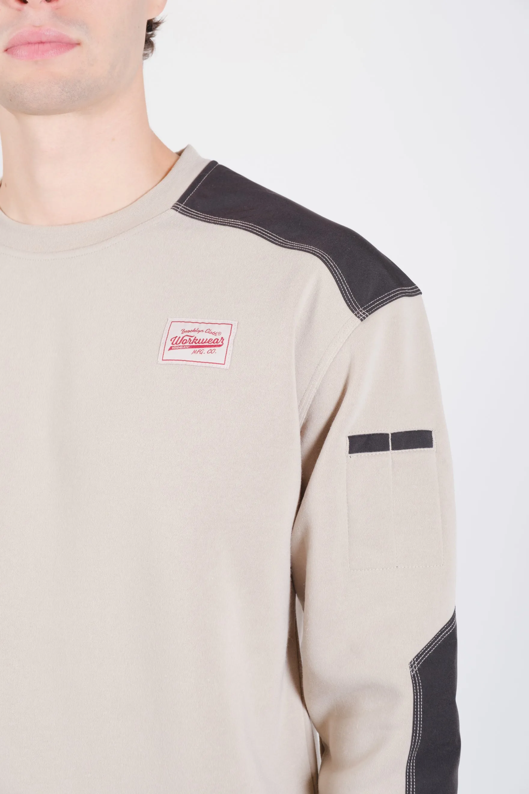 Workwear Blocked Fleece Crew sold by Brooklyn Cloth product image thumbnail 2