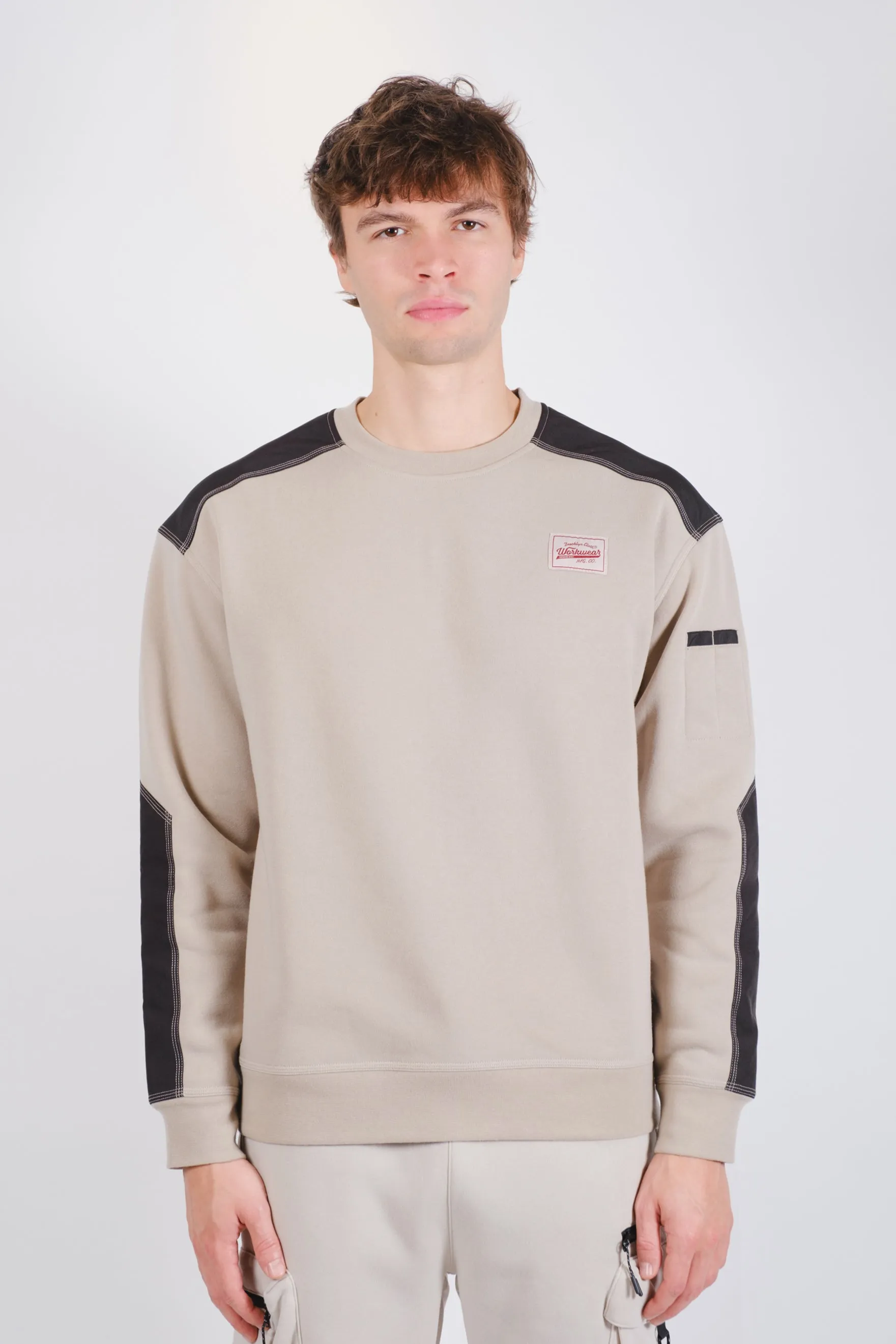 Workwear Blocked Fleece Crew sold by Brooklyn Cloth product image thumbnail 4