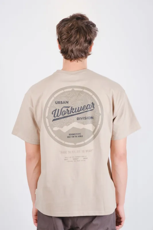 Premium Heavy Weight Workwear Compass Tee made by Brooklyn Cloth