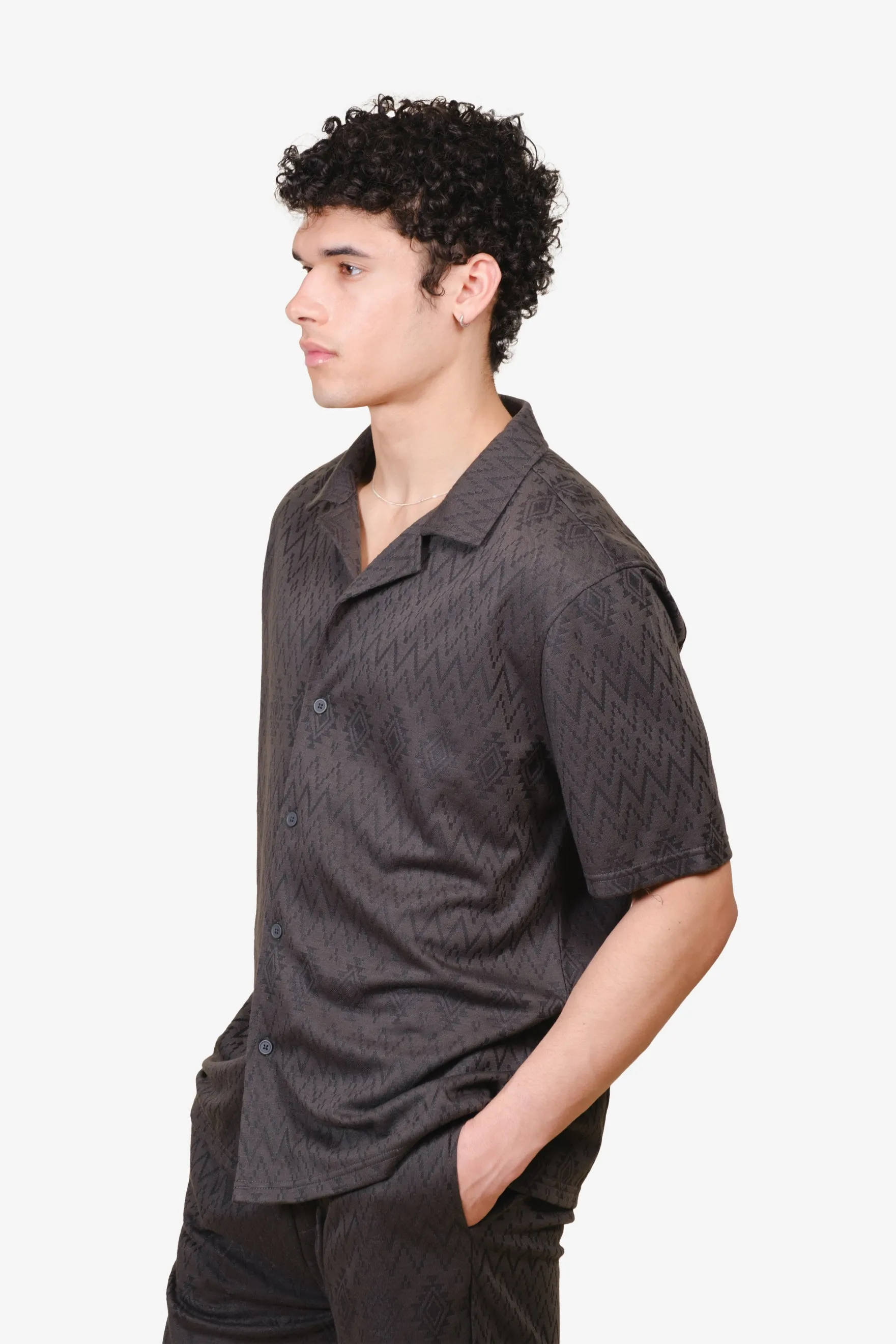 Aztec Jacquard Knit Shirt sold by Brooklyn Cloth product image thumbnail 2