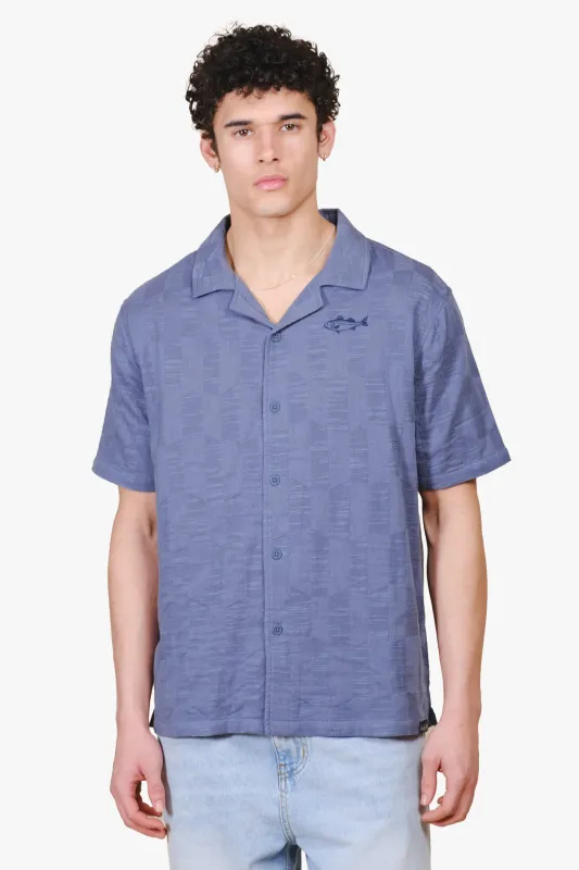 Fish Emb Jacquard Woven Shirt sold by Brooklyn Cloth