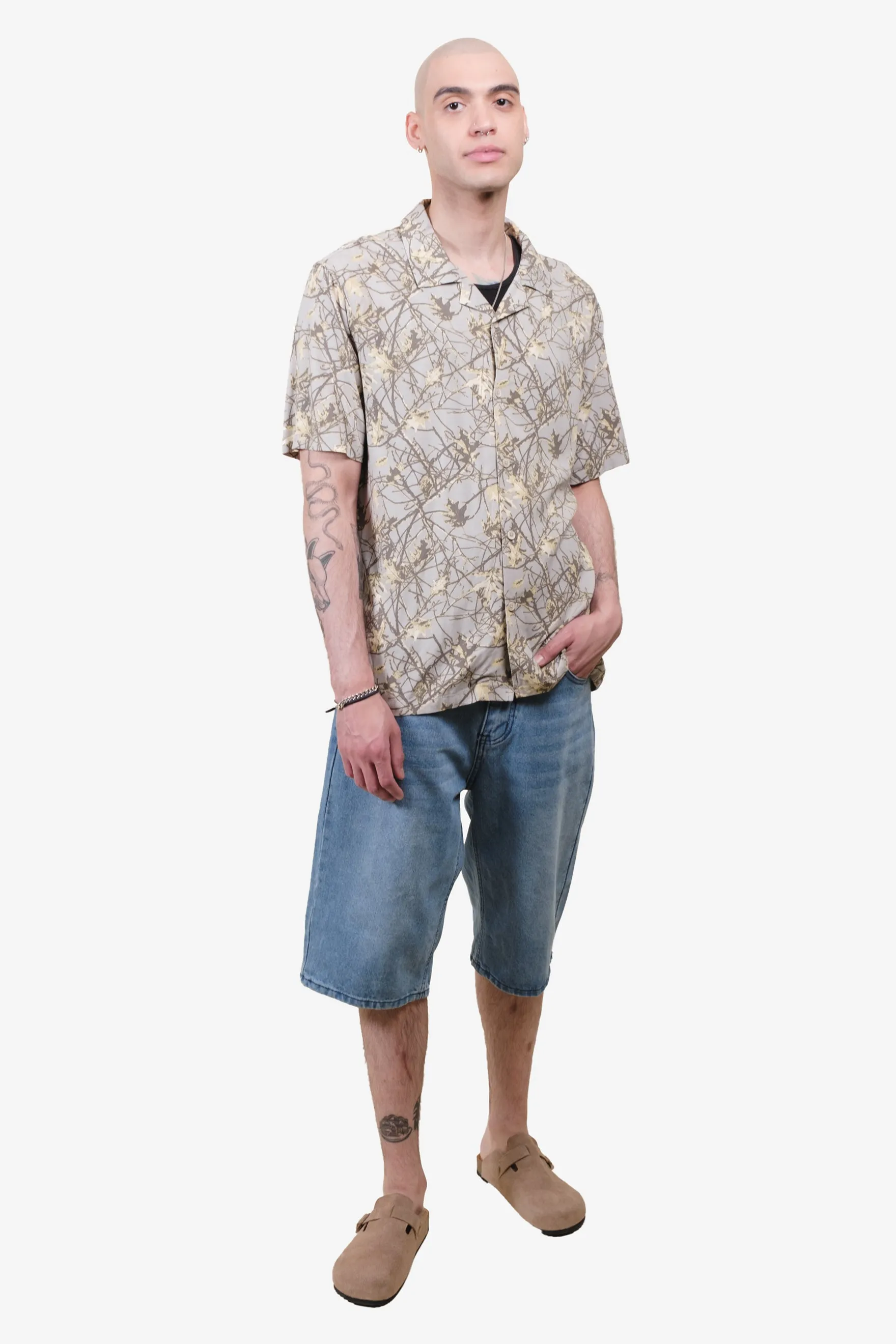 Camo Rayon Camp Shirt sold by Brooklyn Cloth product image thumbnail 4