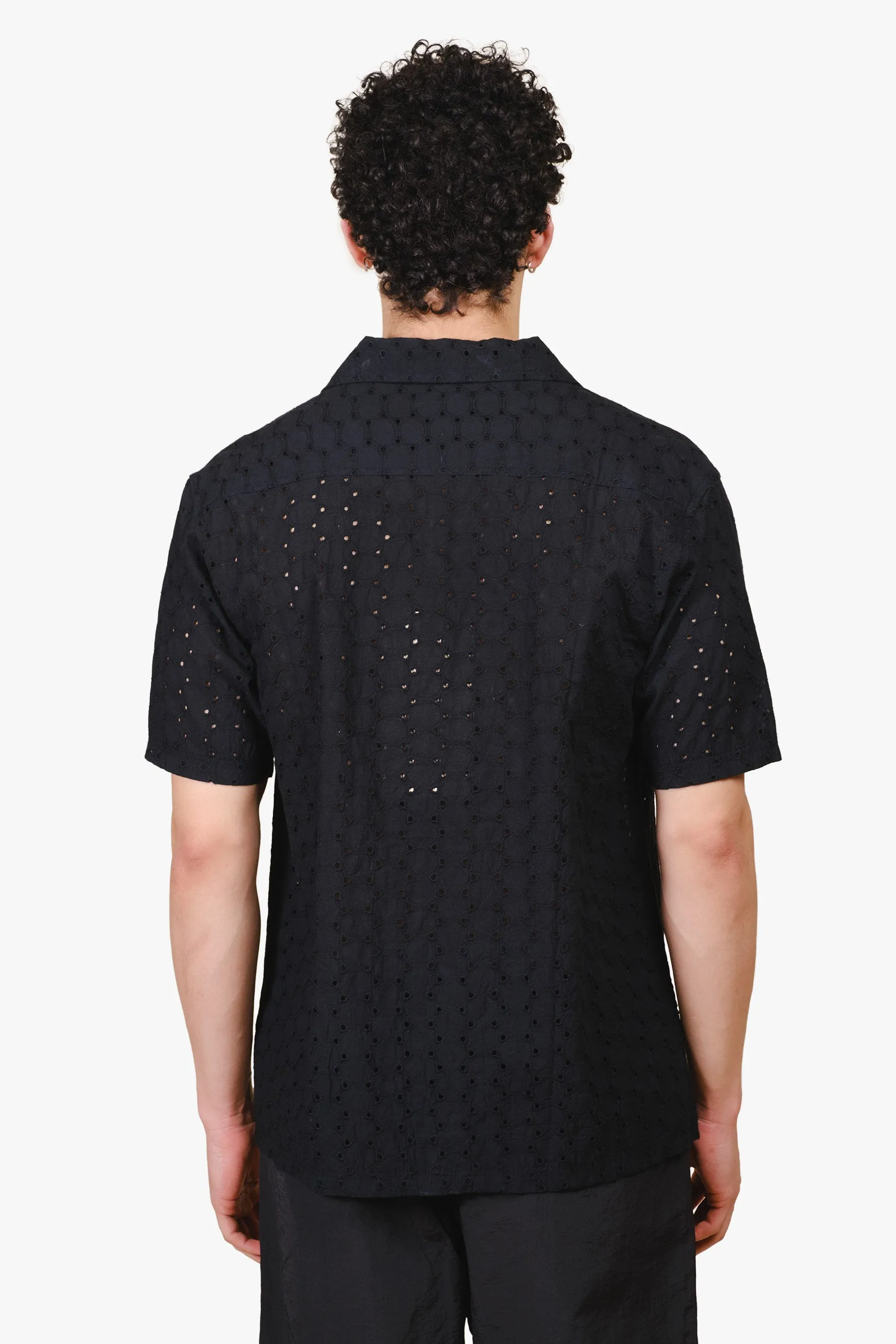 Camp Collar Woven Eyelet Shirt sold by Brooklyn Cloth product image thumbnail 4
