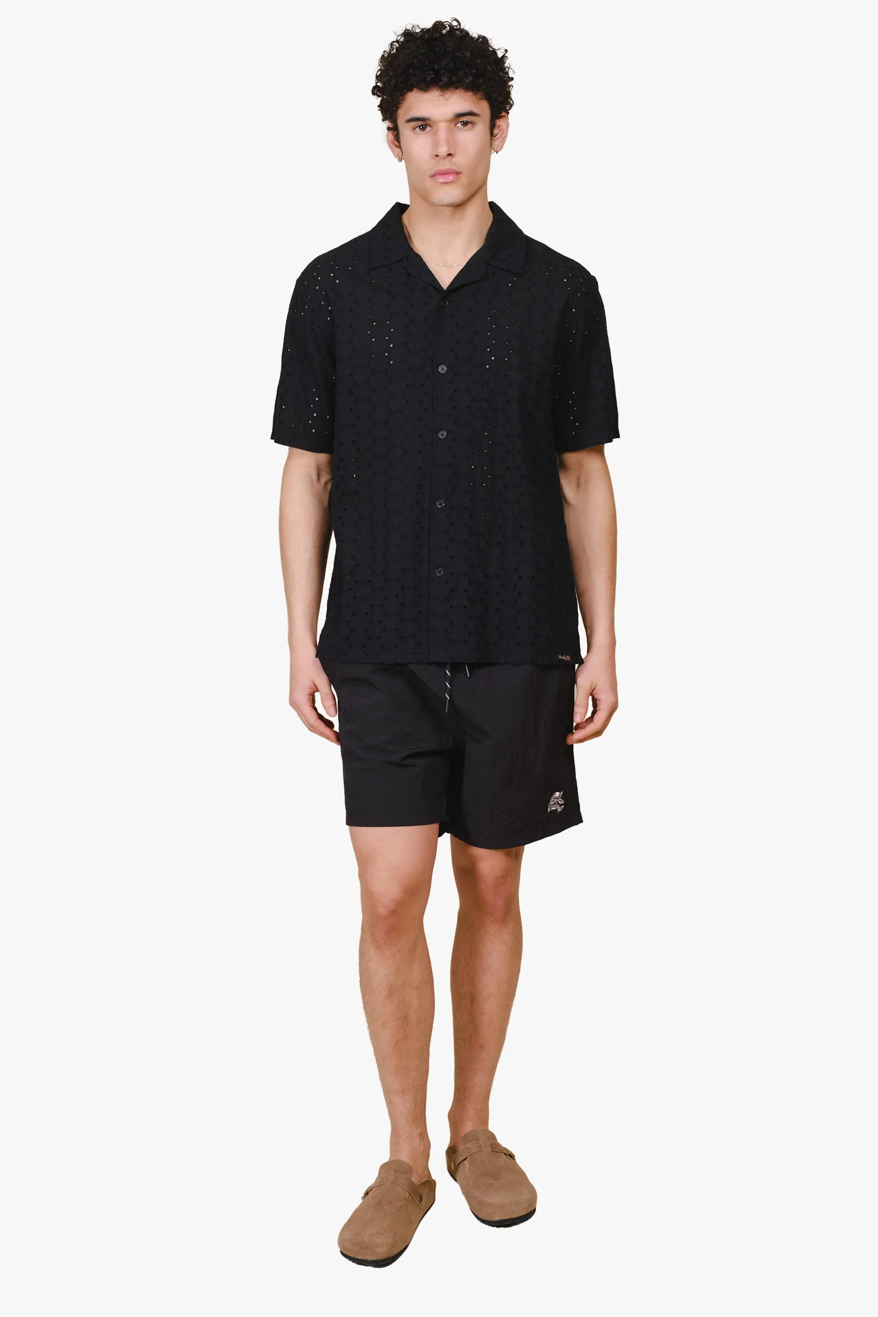 Camp Collar Woven Eyelet Shirt sold by Brooklyn Cloth product image thumbnail 2