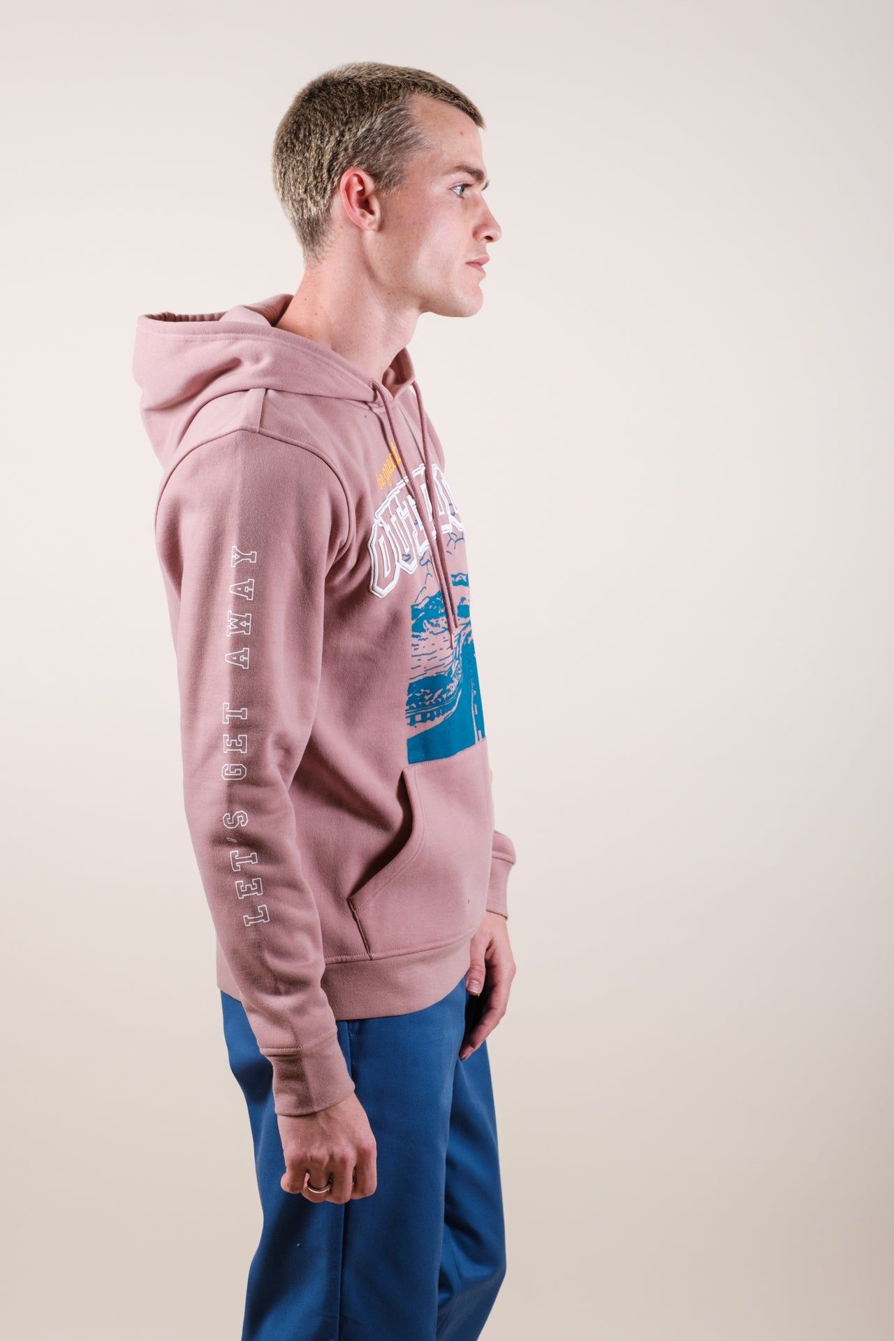 Dusty Rose The Great Outdoors Fleece Hoodie sold by Brooklyn Cloth product image thumbnail 4