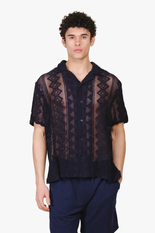 Sweater Knit Camp Collar Shirt sold by Brooklyn Cloth