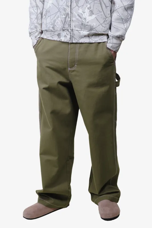 Back Elastic Waist Canvas Pant sold by Brooklyn Cloth