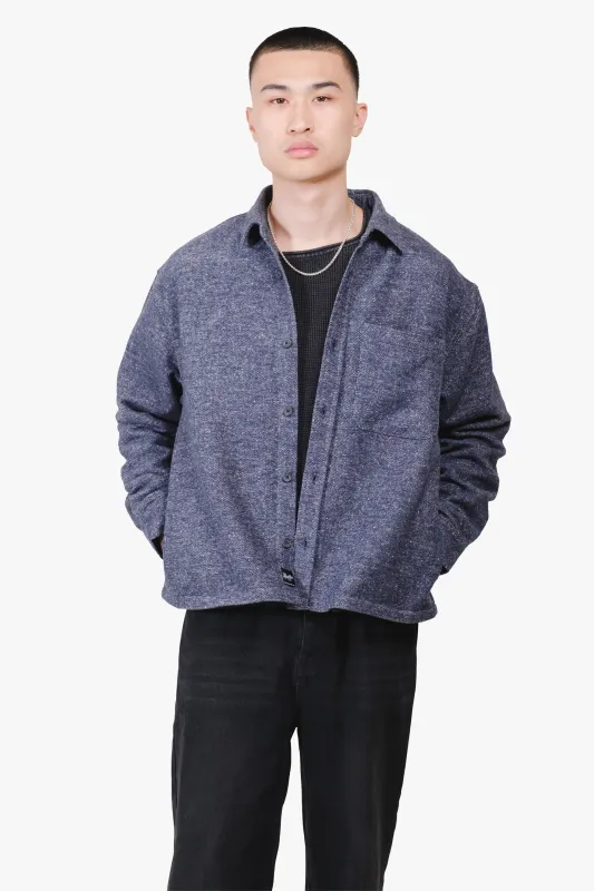 Boxy Woven Jacquard Shacket sold by Brooklyn Cloth