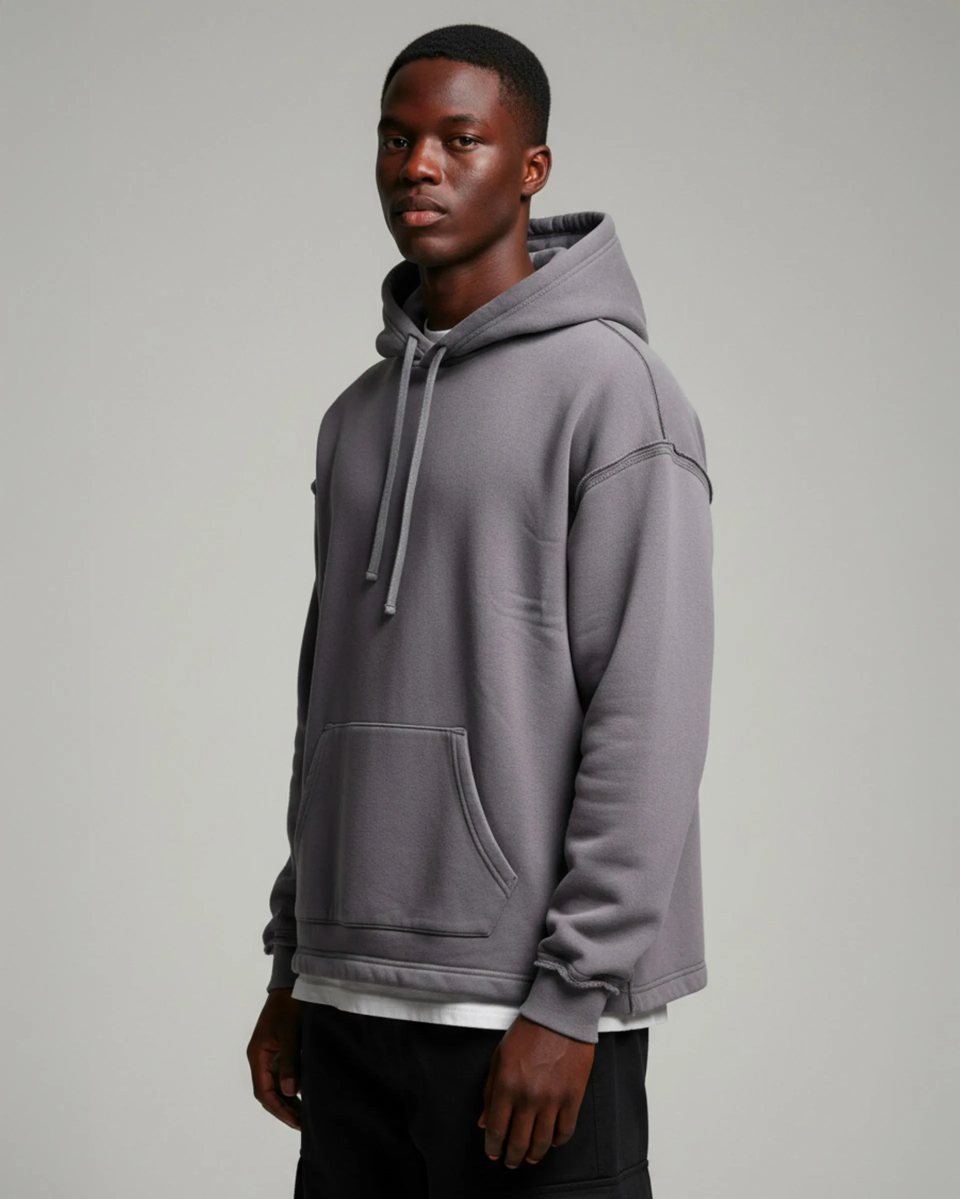 Boxy Originals Heavy Weight Reverse Seam Hoodie sold by Brooklyn Cloth product image thumbnail 2