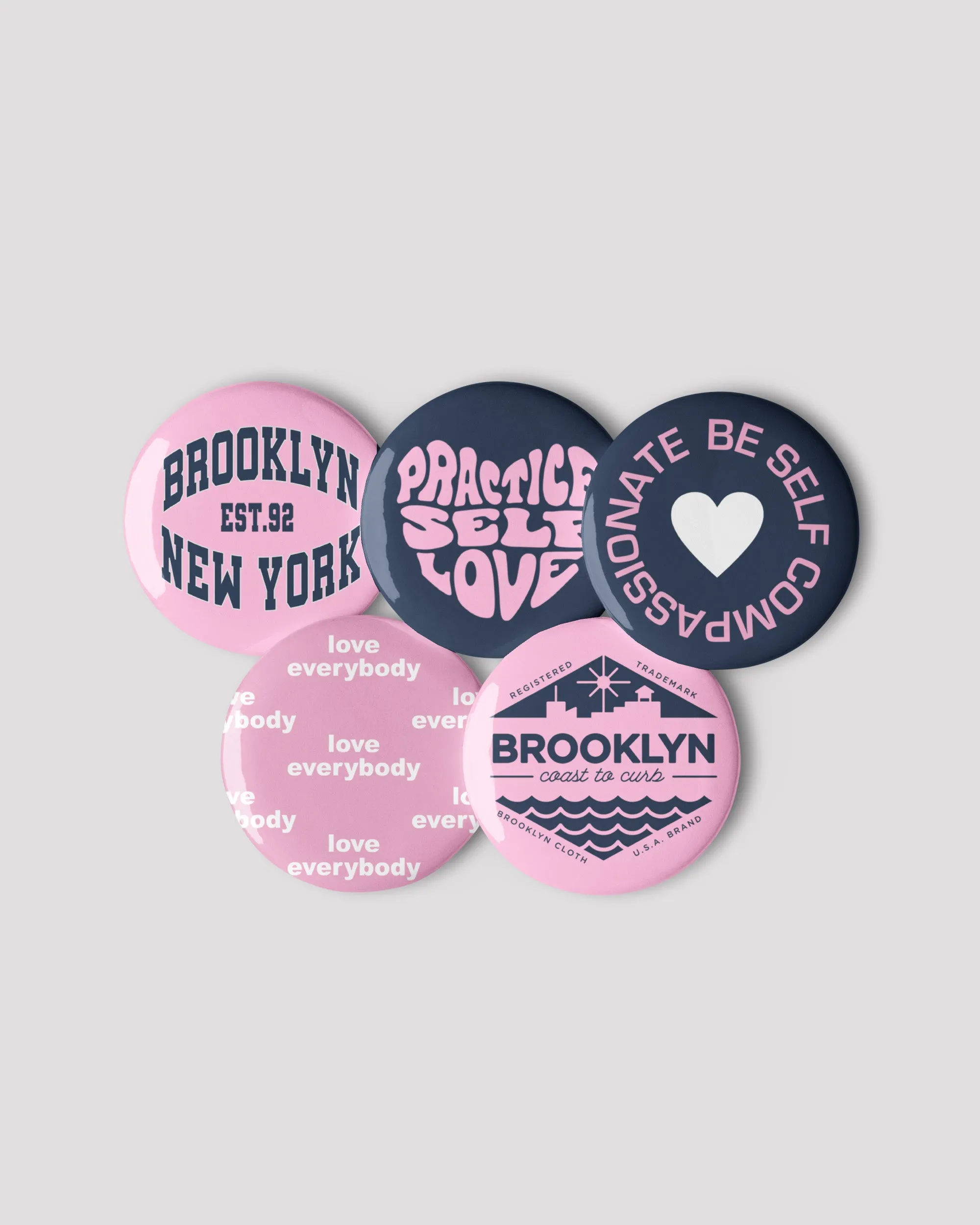 Luv Yours: Floral Shop Edition Pin Buttons sold by Brooklyn Cloth