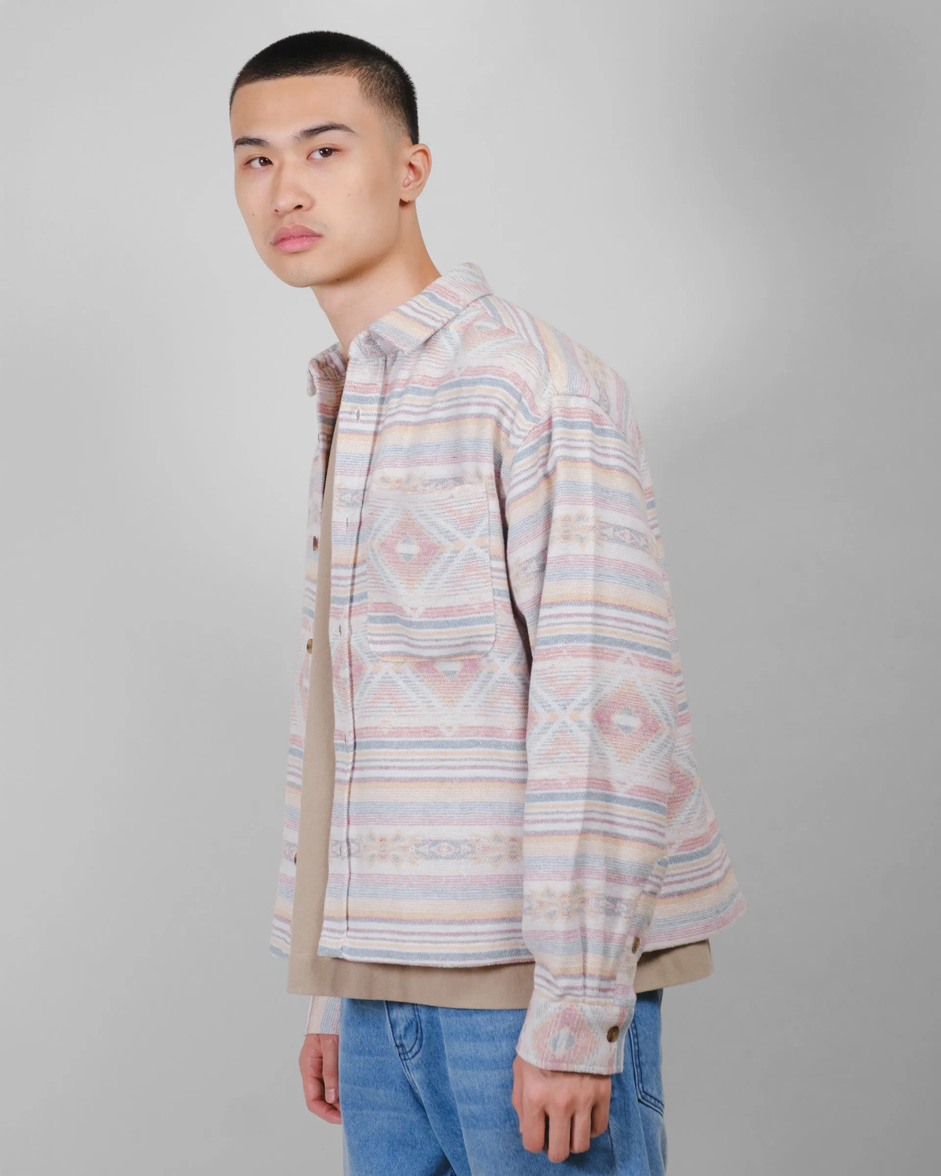 Boxy Baja Blanket Jacquard Shacket sold by Brooklyn Cloth product image thumbnail 2