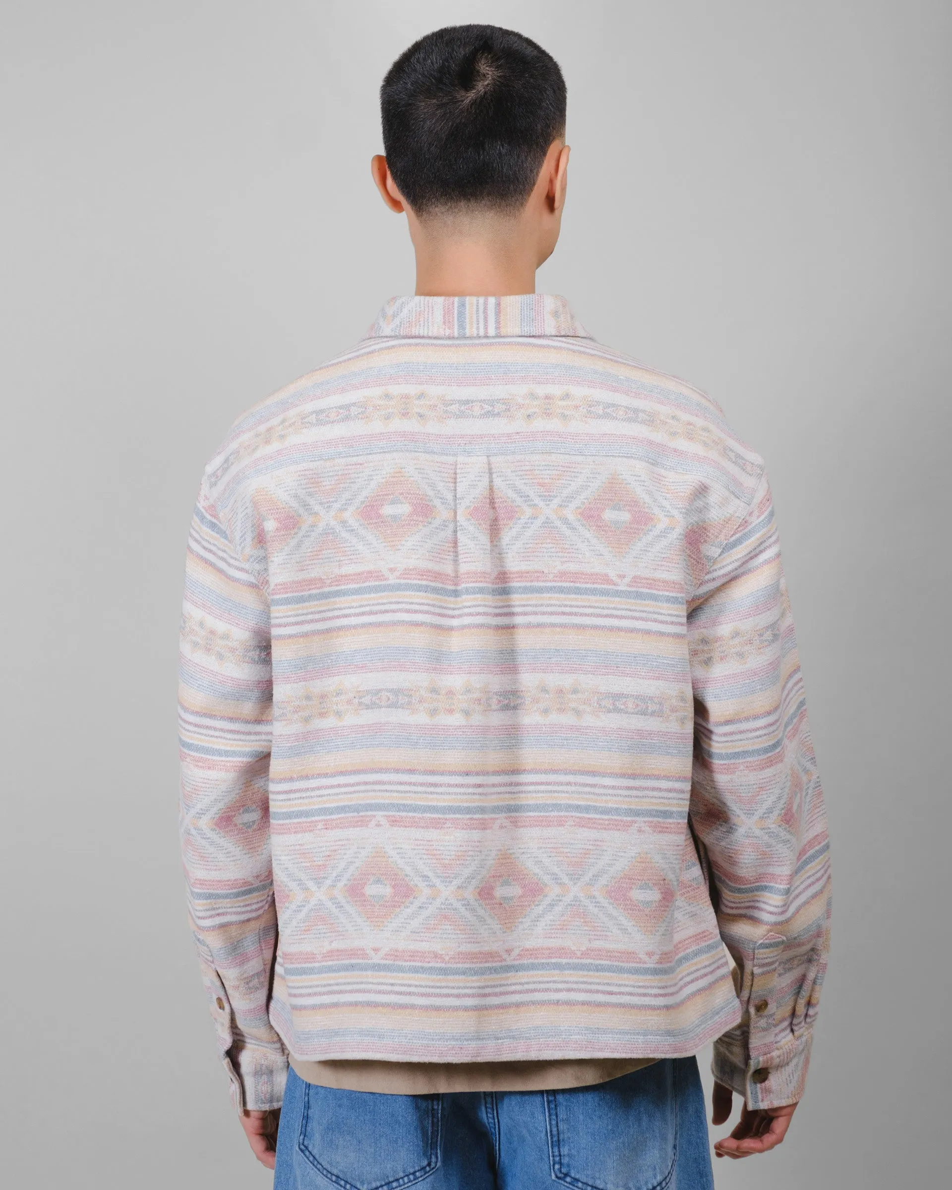 Boxy Baja Blanket Jacquard Shacket sold by Brooklyn Cloth product image thumbnail 3