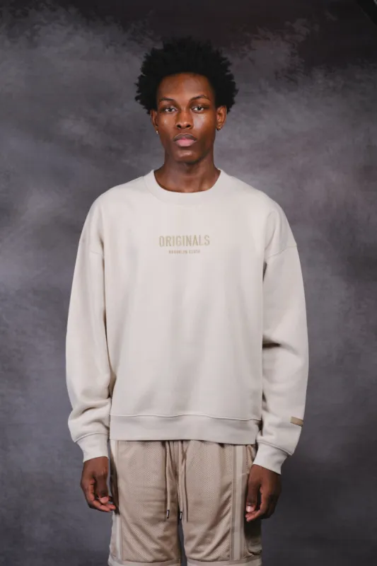 Originals Tonal Embroidered Fleece Crew Neck Sweatshirt sold by Brooklyn Cloth